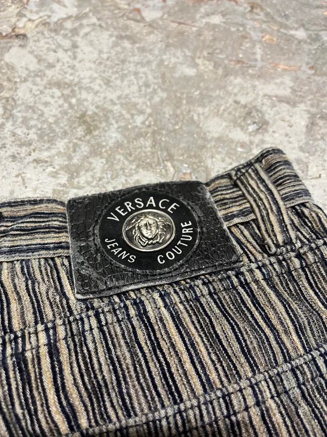 Vintage 2000s Versace Stripes Grey Pants Size US 30 / EU 46 - 11 Thumbnail