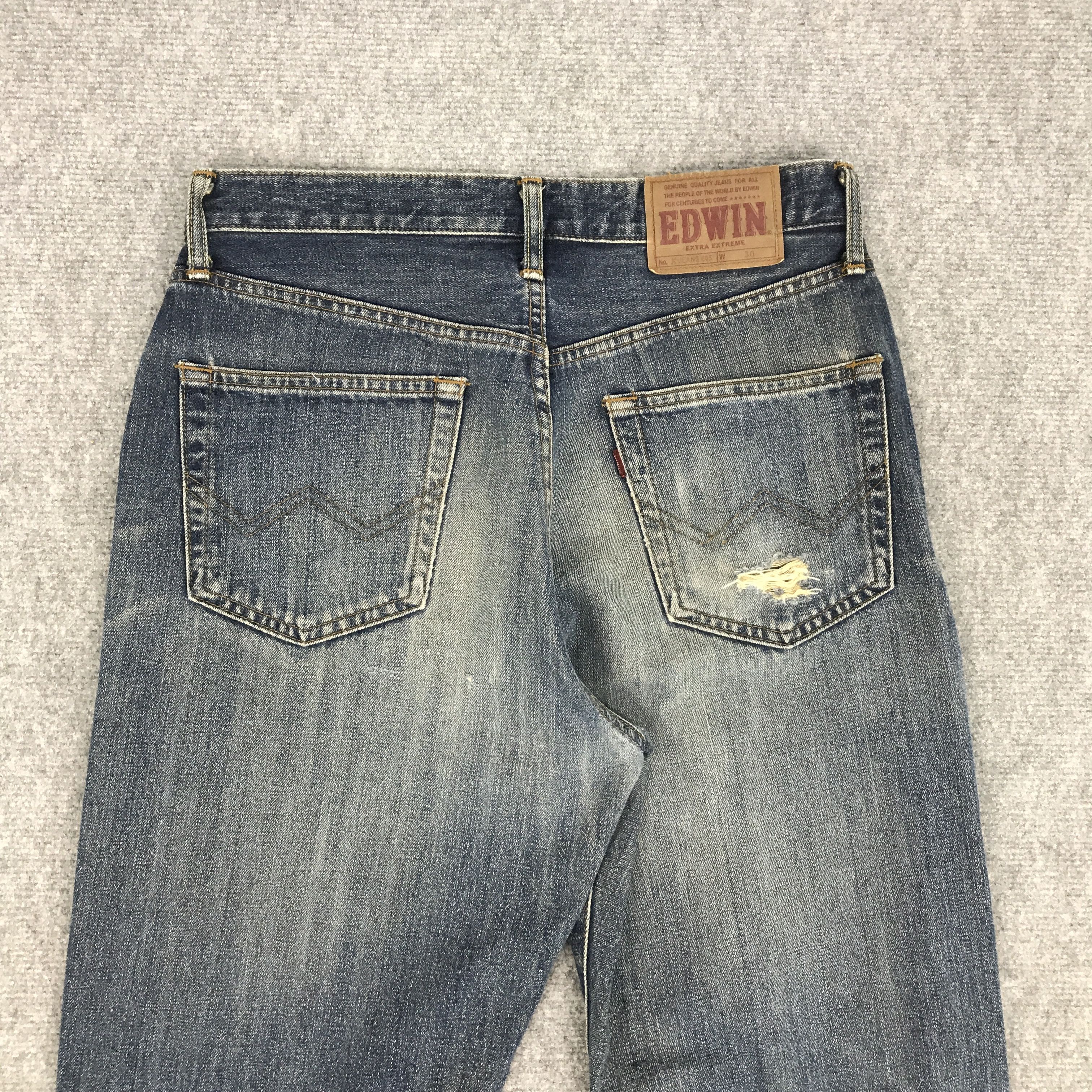 Edwin × Japanese Brand JAPAN EDWIN RIPPED DISTRESSED DENIM JEANS PANTS Size US 30 / EU 46 - 5 Thumbnail