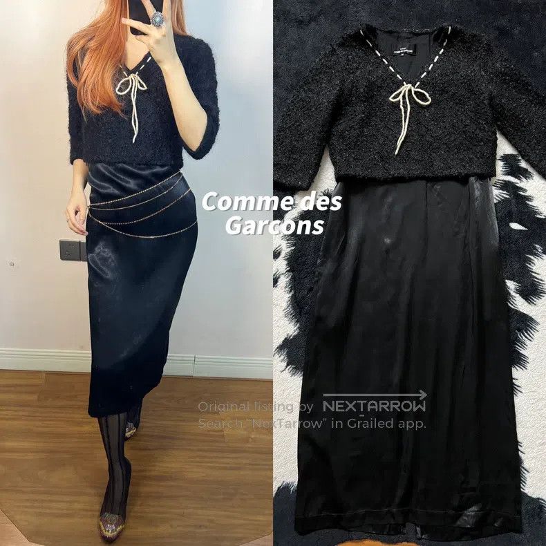 Comme des Garcons Comme Des Garcons Mixed material patchwork dress Size M / US 6-8 / IT 42-44 - 1 Thumbnail
