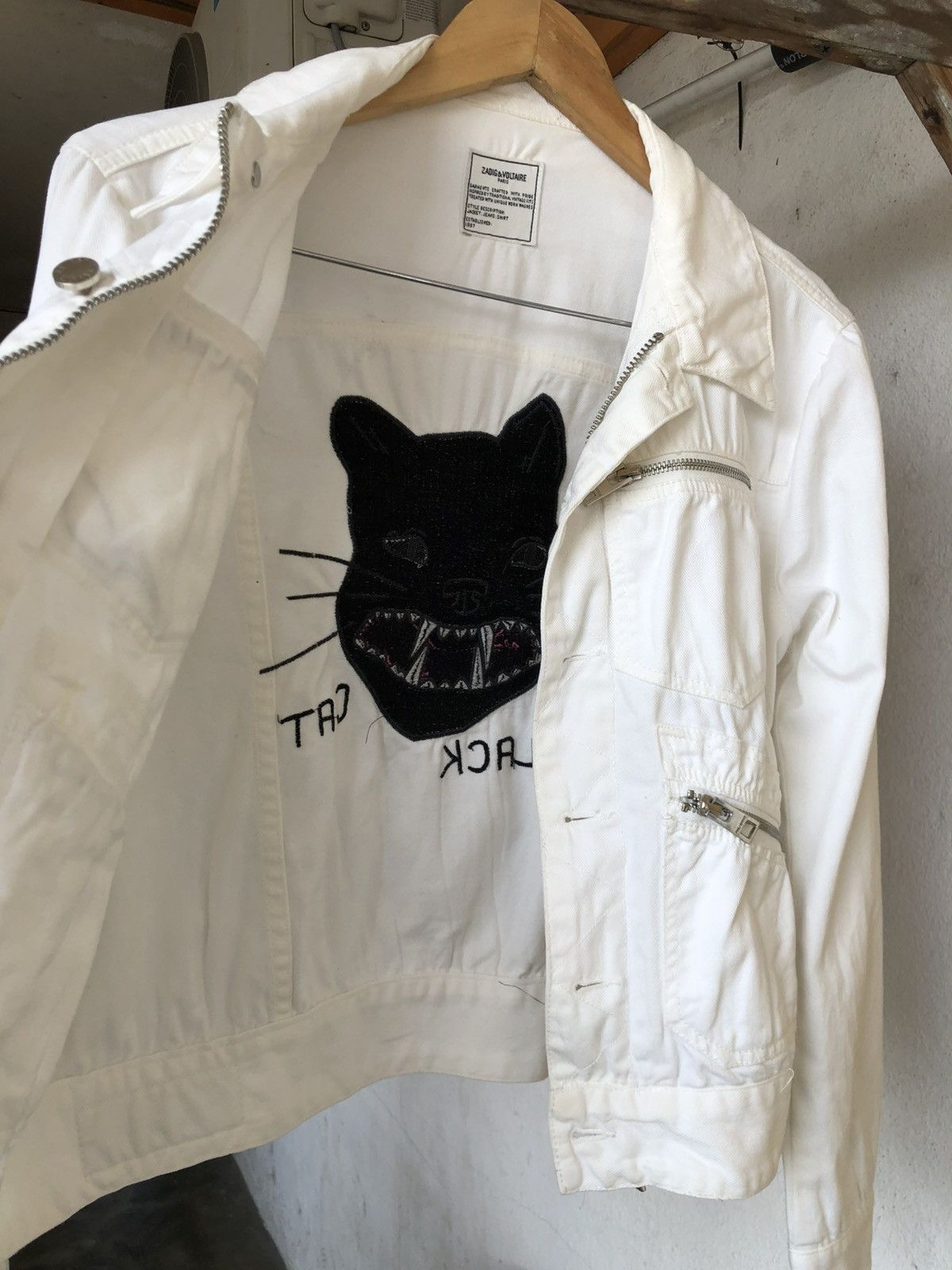 Zadig & Voltaire Rare🔥 Zadig & Voltaire Kioko Cat Denim Punk Jackets Size XS / US 0-2 / IT 36-38 - 9 Thumbnail