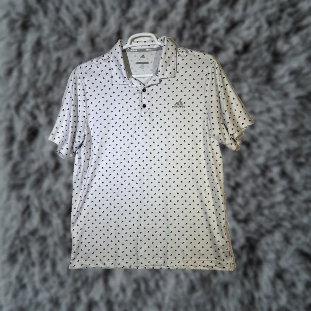 Adidas Adidas Golf Polo Shirt Men L White Stretch Short Sleeve Pullover Polo Size US L / EU 52-54 / 3 - 1 Thumbnail