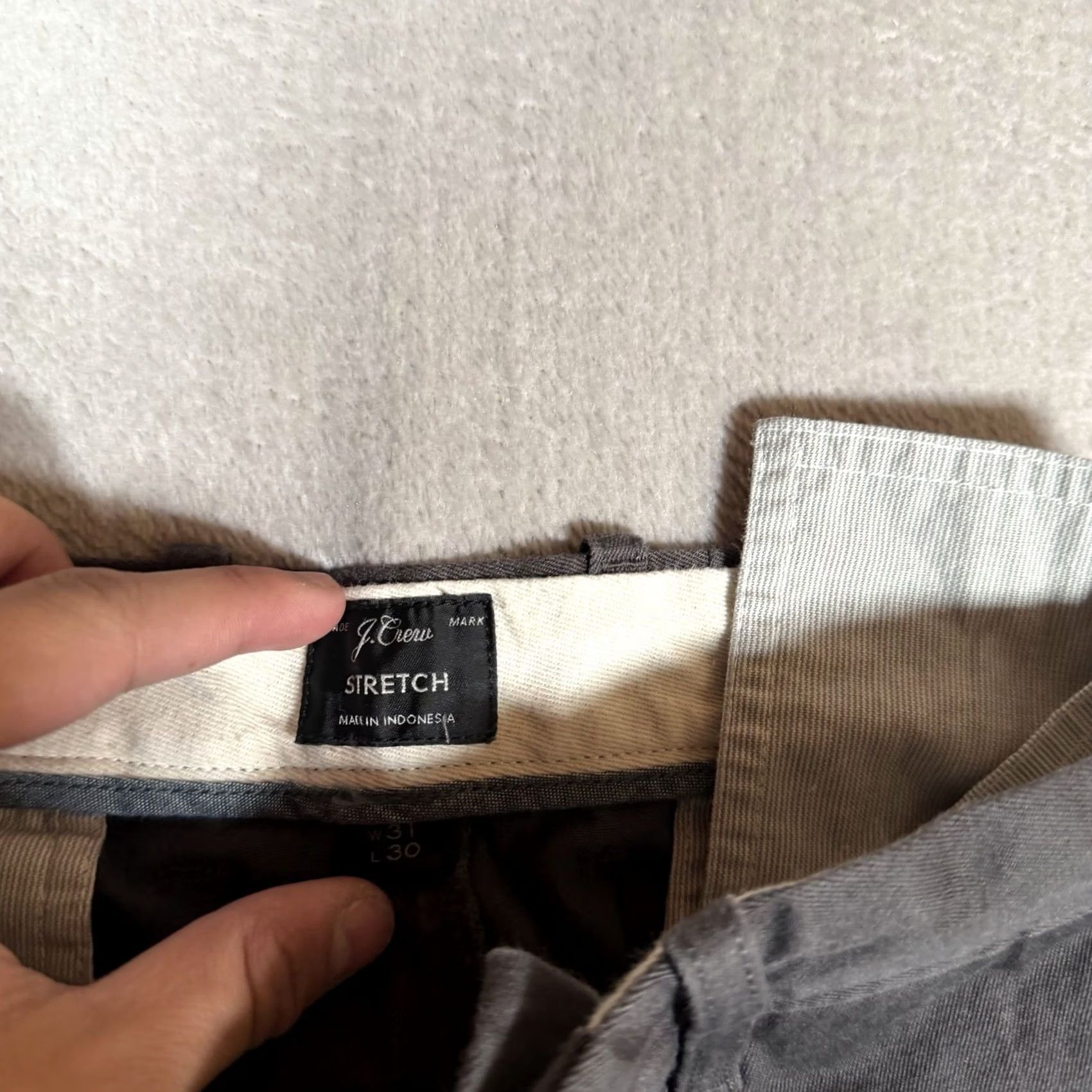 J.Crew J Crew Mens Pants Gray 31x30 Straight Cotton Twill Broken In Chino Size US 31 - 4 Thumbnail