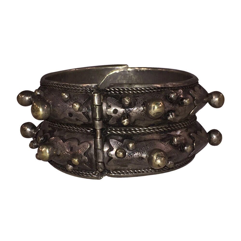 Designer Silver Moroccan Saharan Ethnic Tribal African Bracelet Size ONE SIZE - 4 Thumbnail