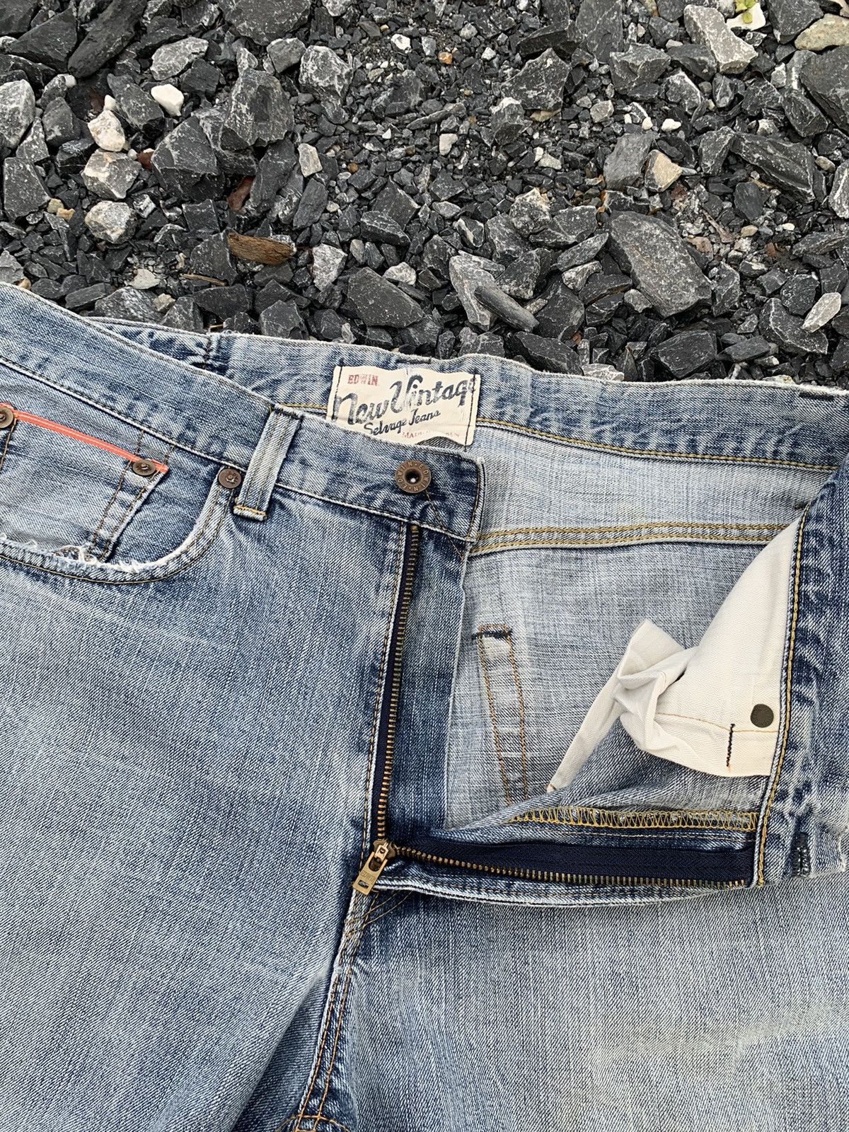 Other VINTAGE EDWIN 505V SELVEDGE FADED JAPANESE DISTRESSED DENIM Size US 38 / EU 54 - 16 Thumbnail