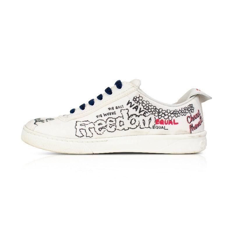 Chanel Chanel x Pharrell Sneakers- White Graffiti Low- 38 Size US 8 / IT 38 - 4 Thumbnail