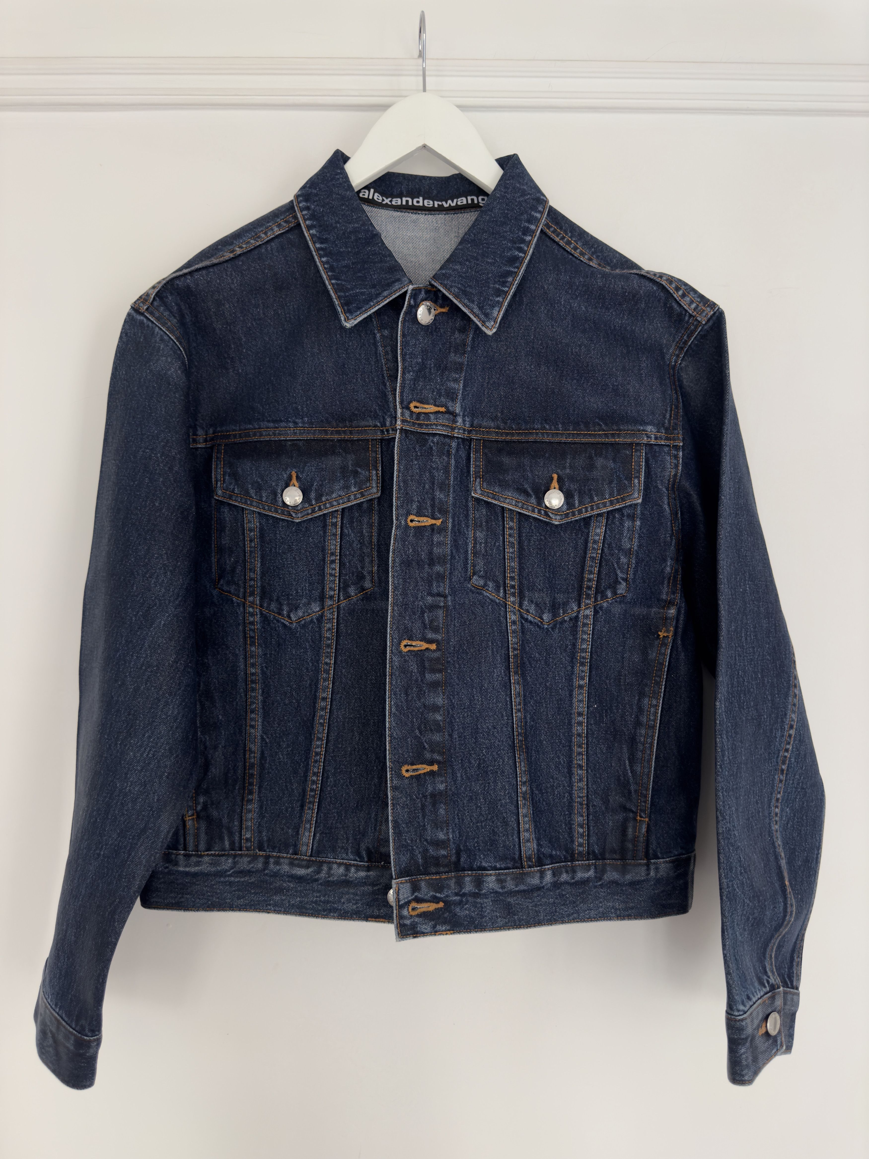 Alexander Wang Alexander Wang Denim Trucker Coated Jacket Size S / US 4 / IT 40 - 2 Thumbnail