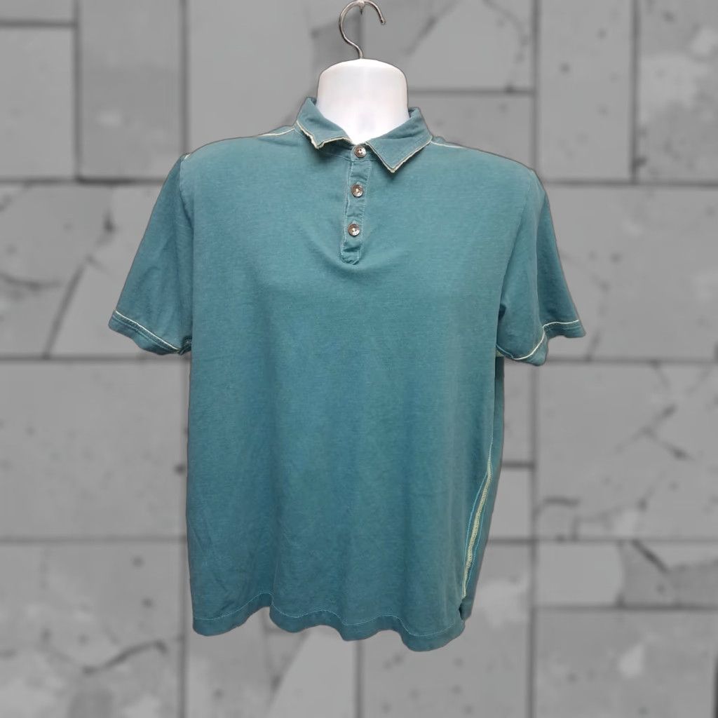 Tommy Bahama VINTAGE Tommy Bahama Jeans Island Crafted Polo Shirt Mens L 100% Pima Cotton Golf Blue Mens Size US L / EU 52-54 / 3 - 1 Thumbnail