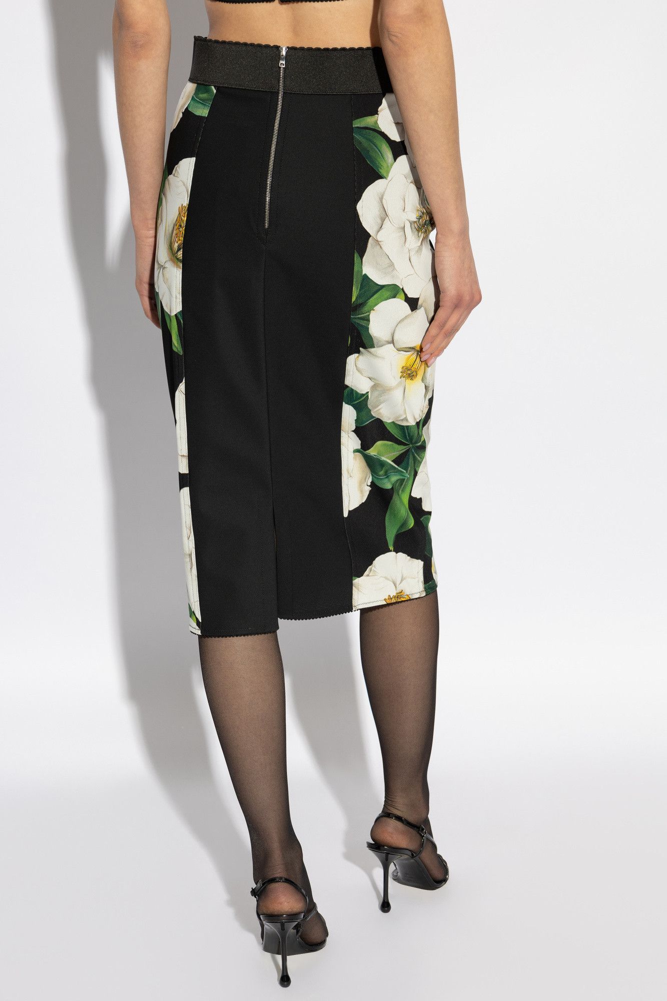 Dolce & Gabbana o1s22i1n0225 Floral Synthetic Knee-Length Skirt Multicolor Size 30" / US 8 / IT 44 - 4 Thumbnail