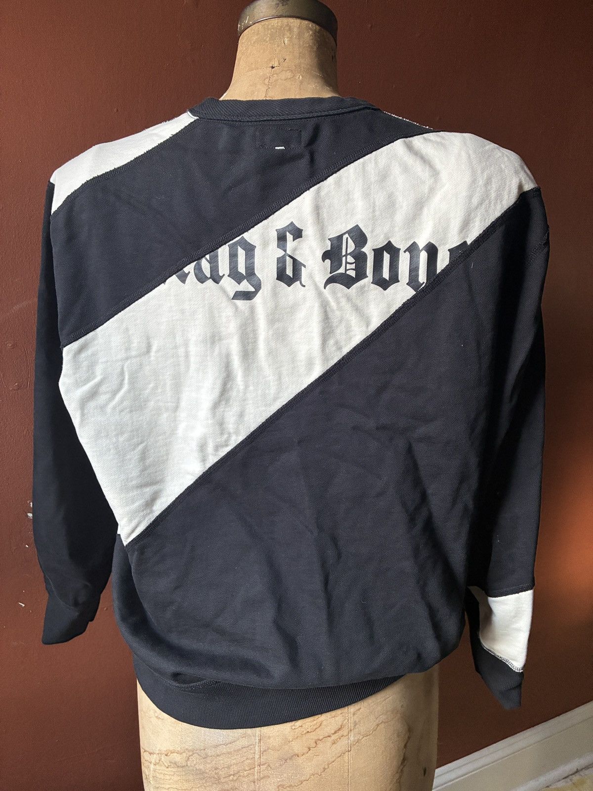 Rag & Bone Patchwork black-and-white logo sweatshirt Size US XL / EU 56 / 4 - 2 Thumbnail