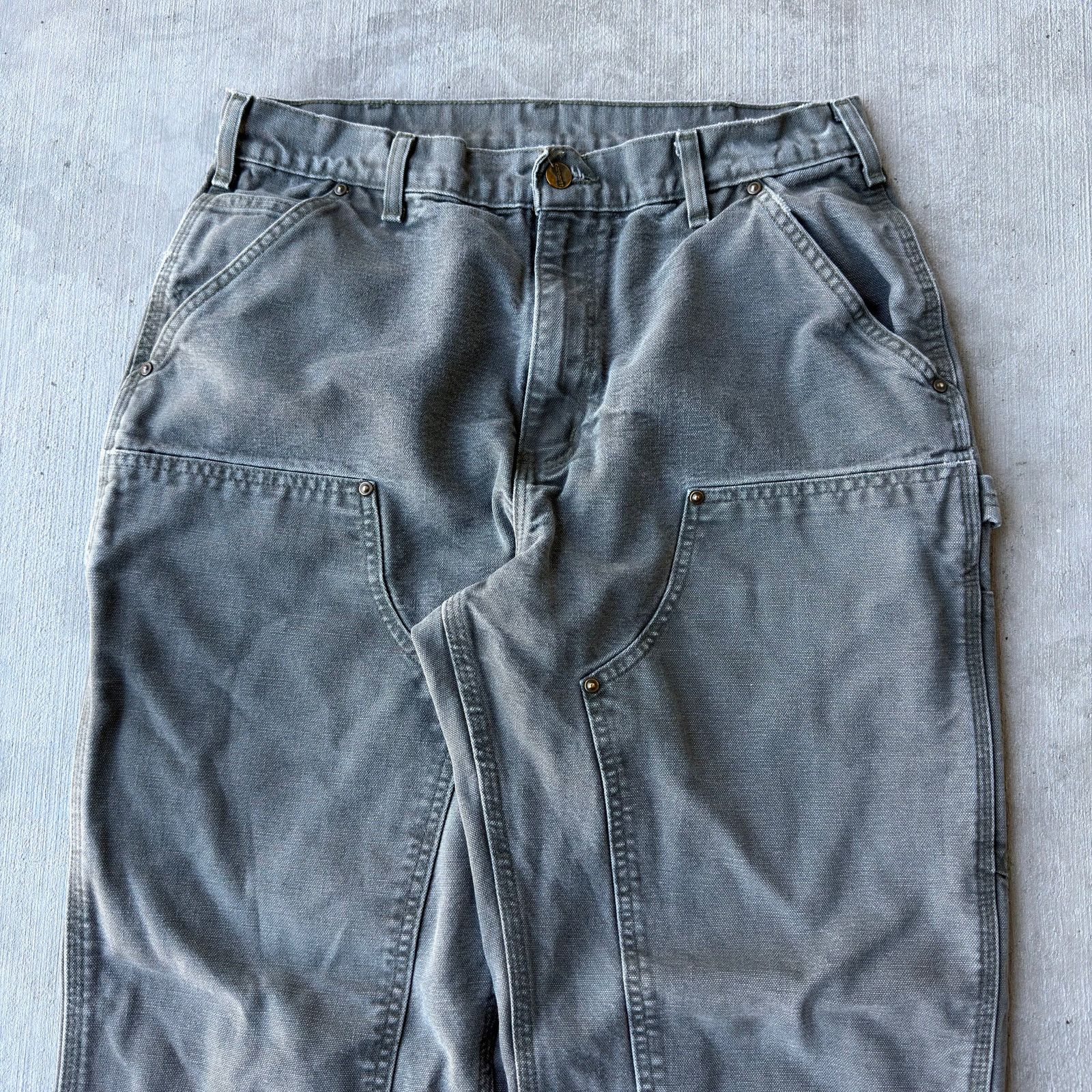 Carhartt × Vintage Vintage Y2K Carhartt MOS green double knee work wear pants Size US 32 / EU 48 - 2 Thumbnail