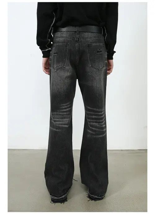 Japanese Brand Retro men's distressed niche loose flared jeans Size US 32 / EU 48 - 5 Thumbnail