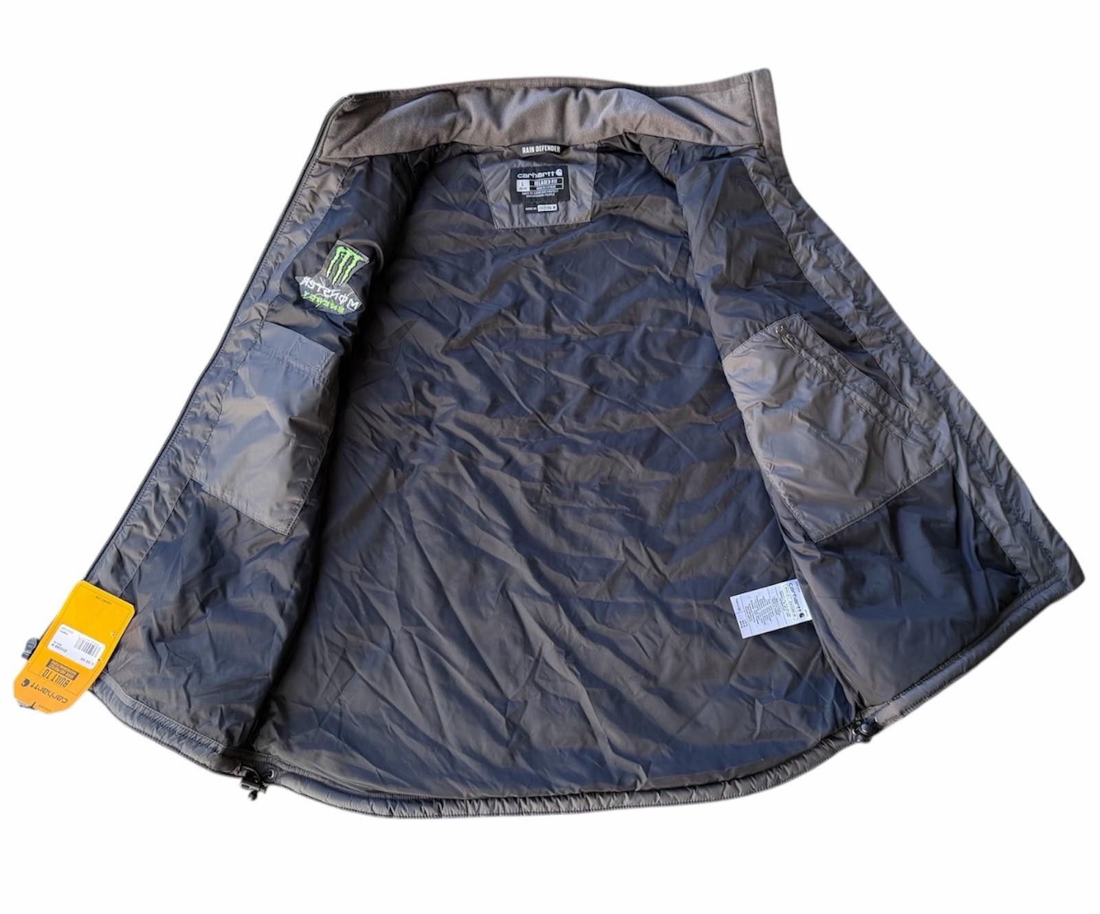 Carhartt NWT Monster Energy x Carhartt Rain Defender Vest 22” X 26” Size L / US 10 / IT 46 - 6 Thumbnail