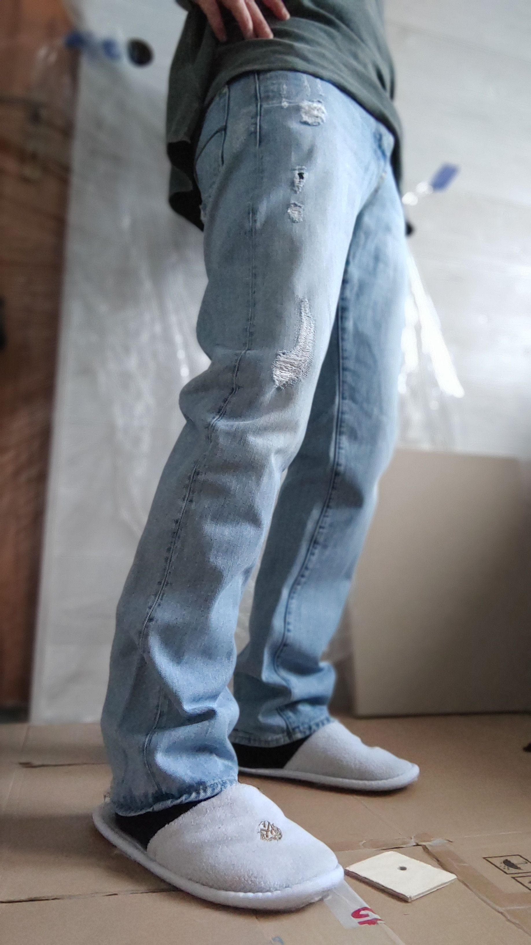 G-Star Mid Skinny Raw Denim Pants Baggy Distressed Goth y2k G-STAR Size US 31 - 12 Thumbnail