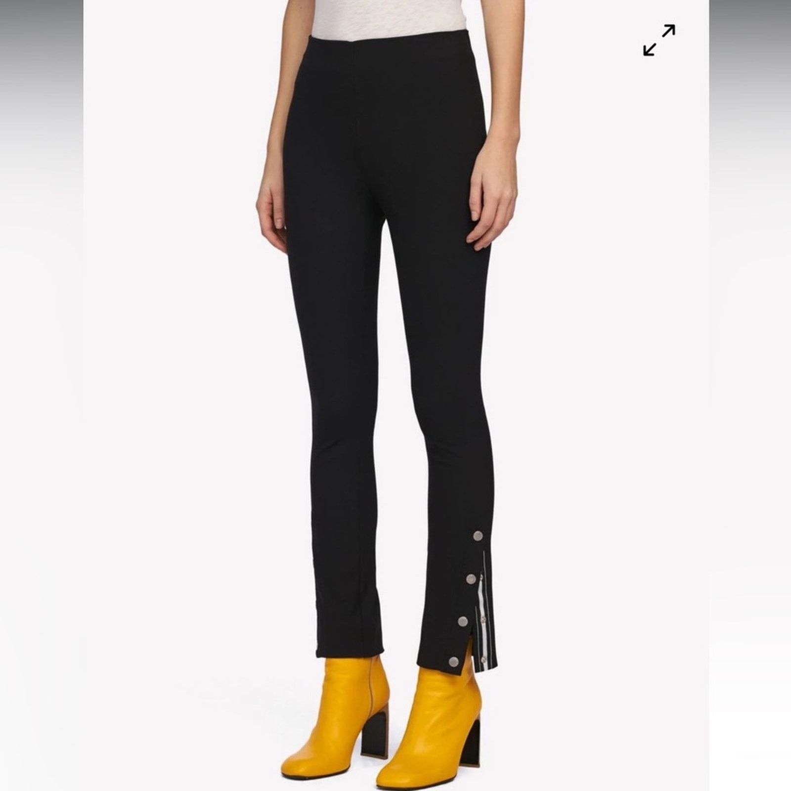 Rag & Bone Rag & Bone Simone Snap High Rise Black Pants Sz 10 Size 32" / US 10 / IT 46 - 1 Thumbnail