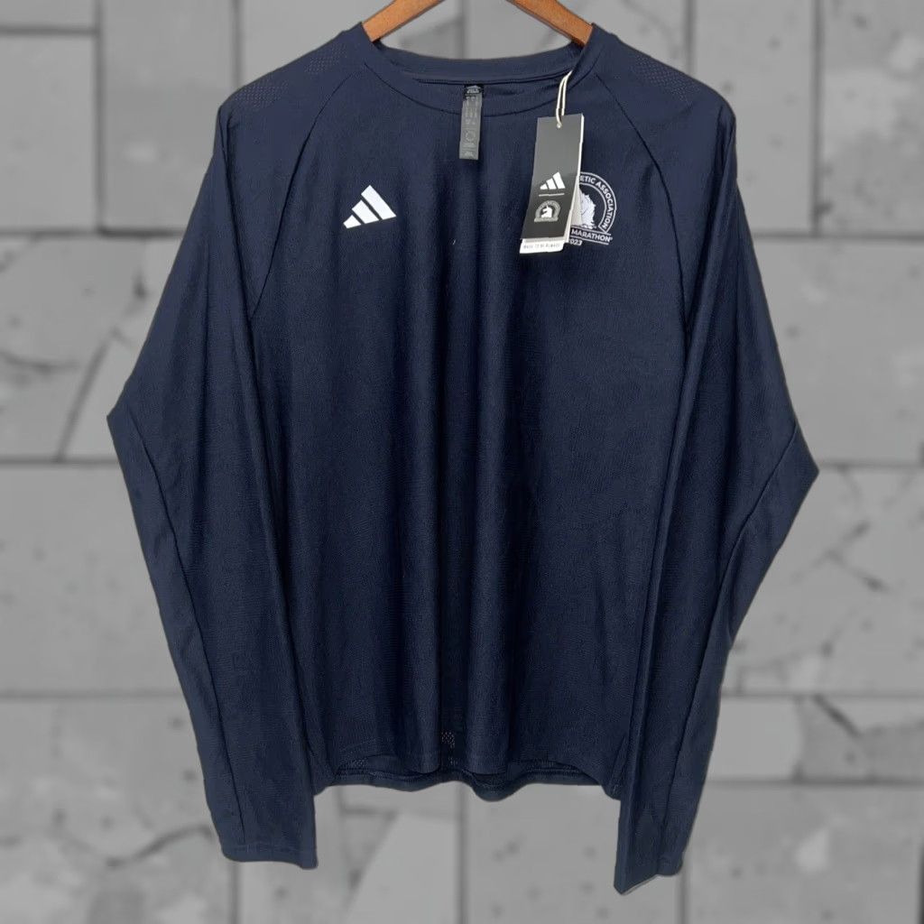 Adidas ADIDAS Blue Long Sleeve Shirt Men's Activewear Size L Size US L / EU 52-54 / 3 - 1 Thumbnail