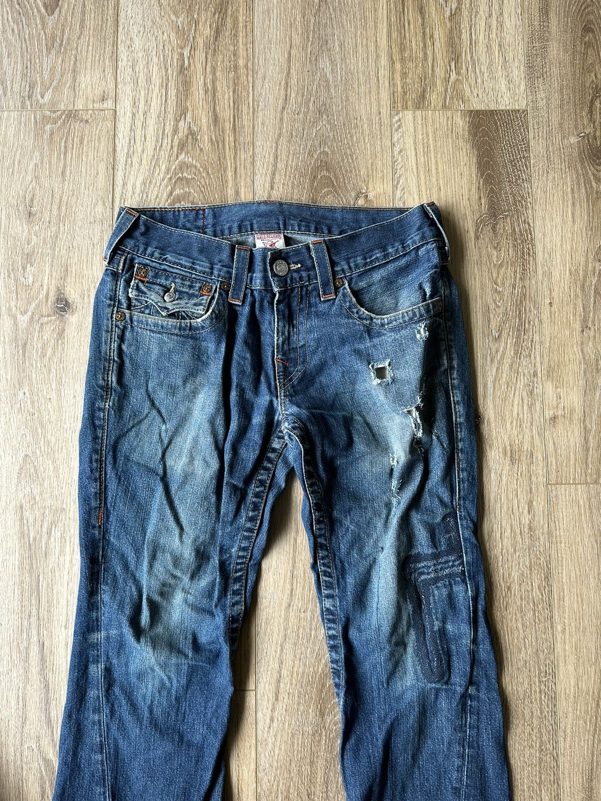 True Religion VINTAGE TRUE RELIGION SEAFARER BELL BOTTOM FLARE DENIM PANTS Size US 30 / EU 46 - 3 Thumbnail