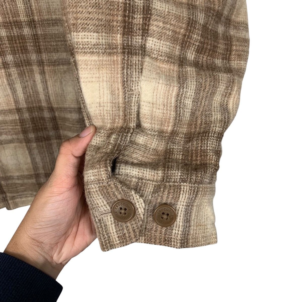 Japanese Brand CROCODILE Checked Four Pocket Flannel Jacket #1662-C74 Size US M / EU 48-50 / 2 - 13 Thumbnail