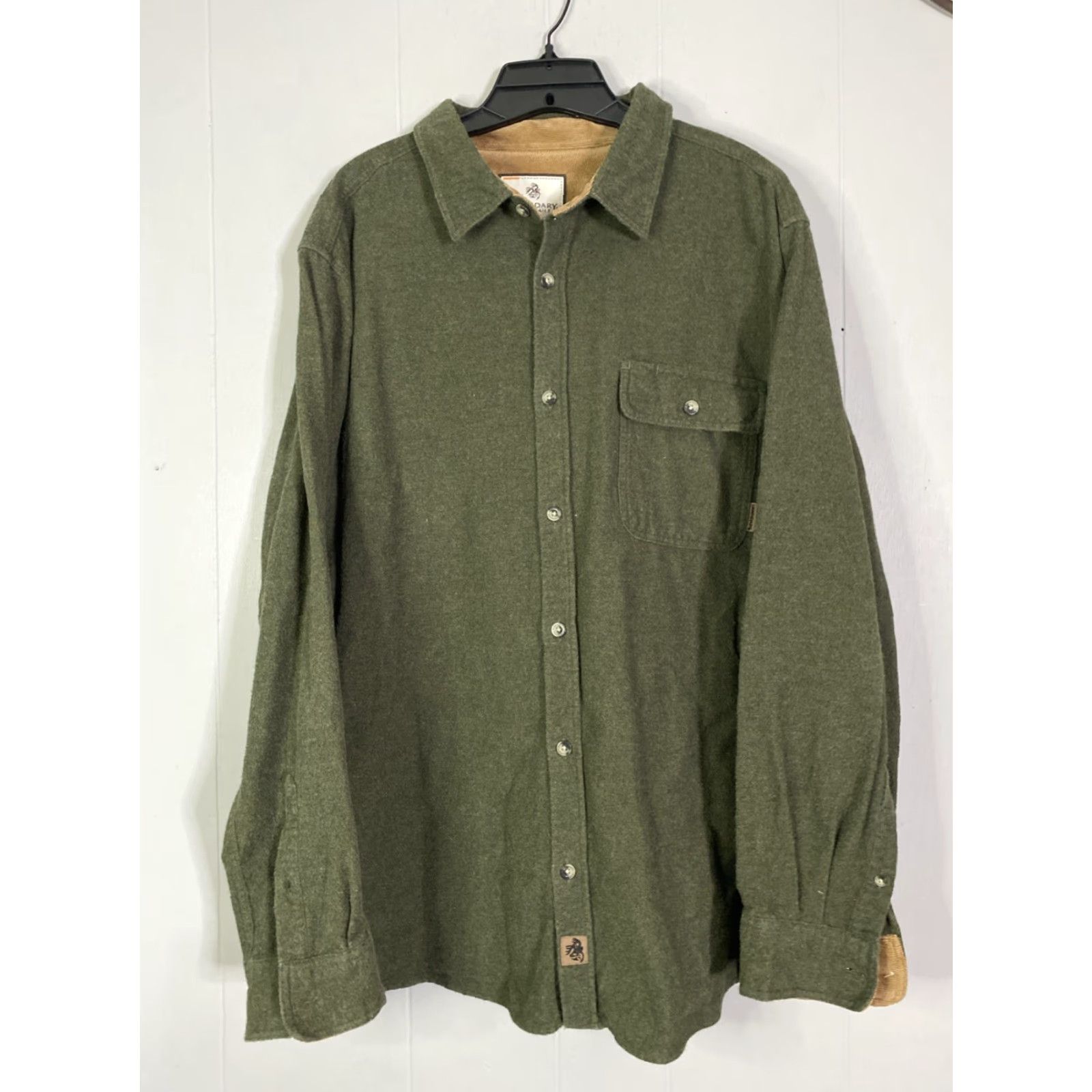 Vintage Legendary Whitetails Shirt Mens XL Green Button Down HeavyFlannel Outdoor Pocket Size US XL / EU 56 / 4 - 3 Thumbnail