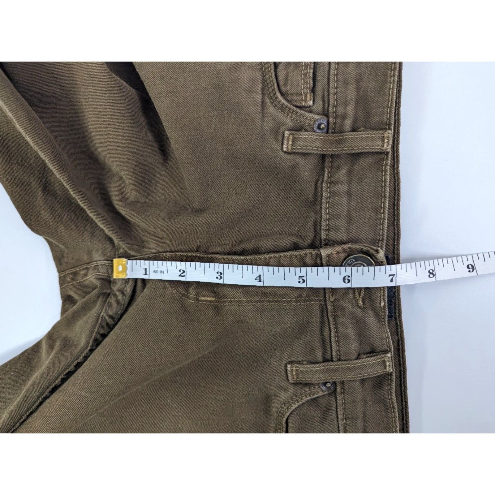 Hudson Hudson Loulou Tuxedo Crop Super Skinny Jeans Women's 25 Chopin Green Stripe USA Jeans Crop Green Stripe 25 Womens Size 42" / US 20 - 6 Thumbnail