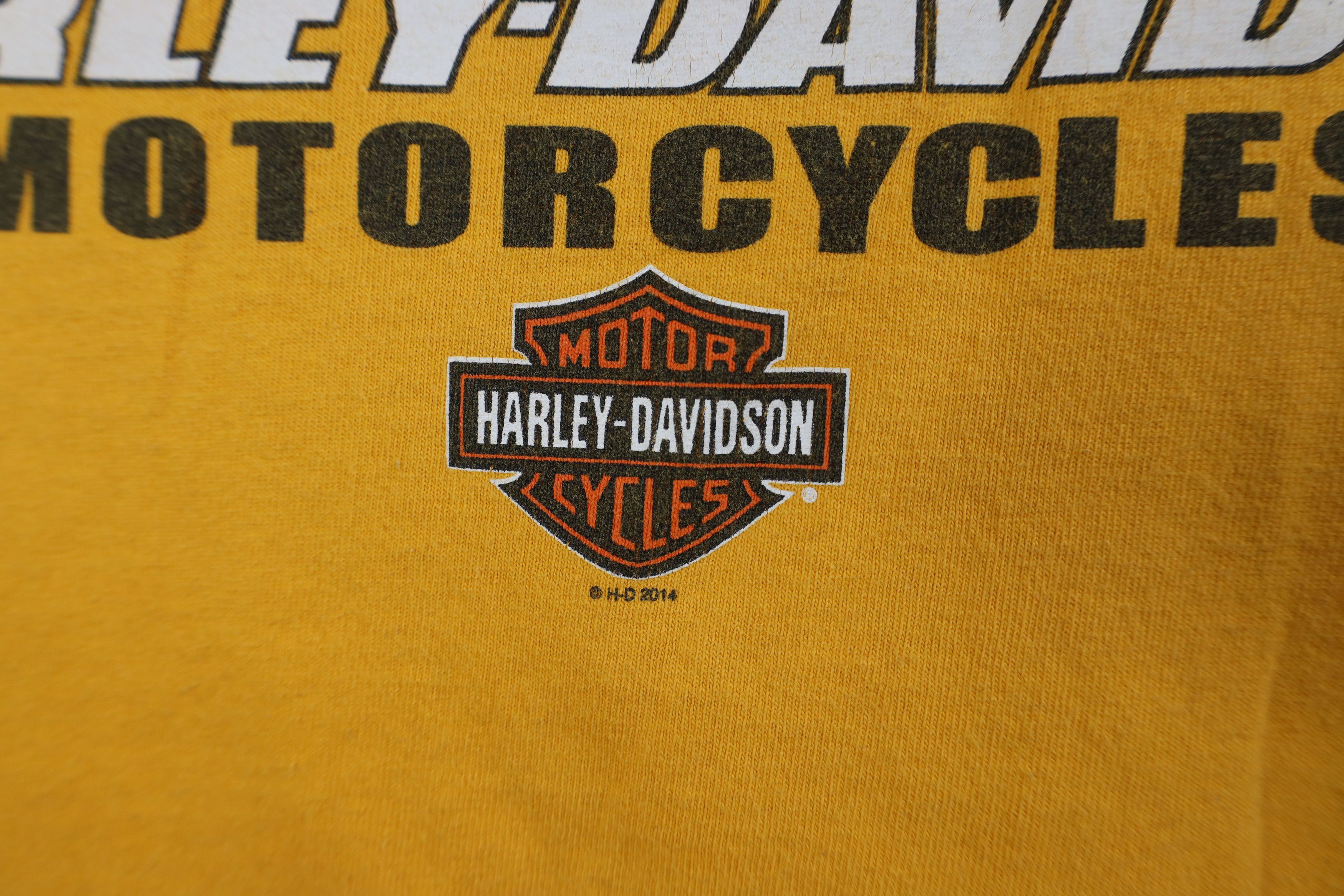 Harley Davidson Vintage Y2K Harley Davidson Spell Long Sleeve T-Shirt Yellow Size US XXL / EU 58 / 5 - 7 Thumbnail