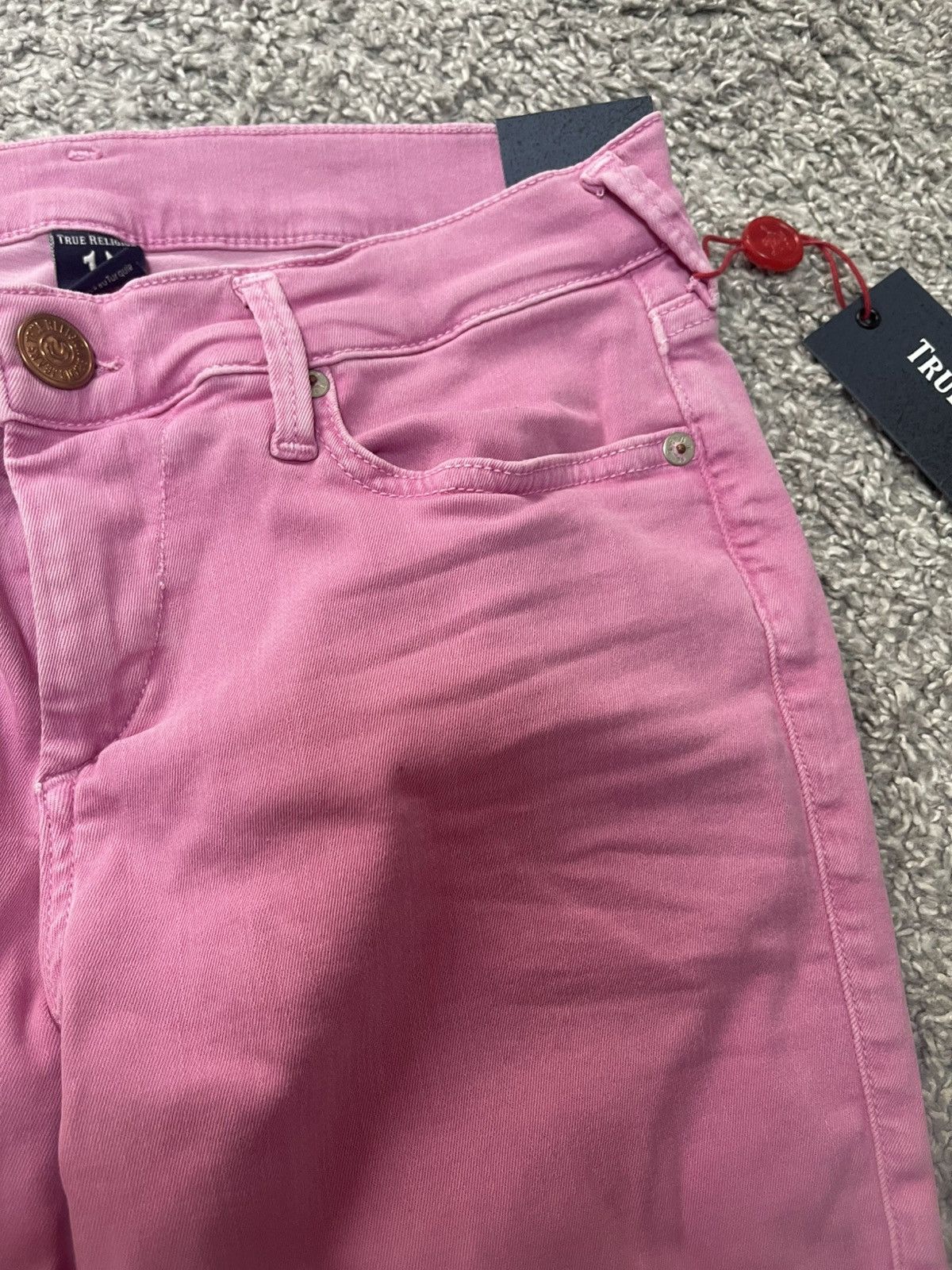 True Religion True Religion Halle Mid Rise Super Skinny NEW Pink size 27 Size 26" / US 2 / IT 38 - 6 Thumbnail
