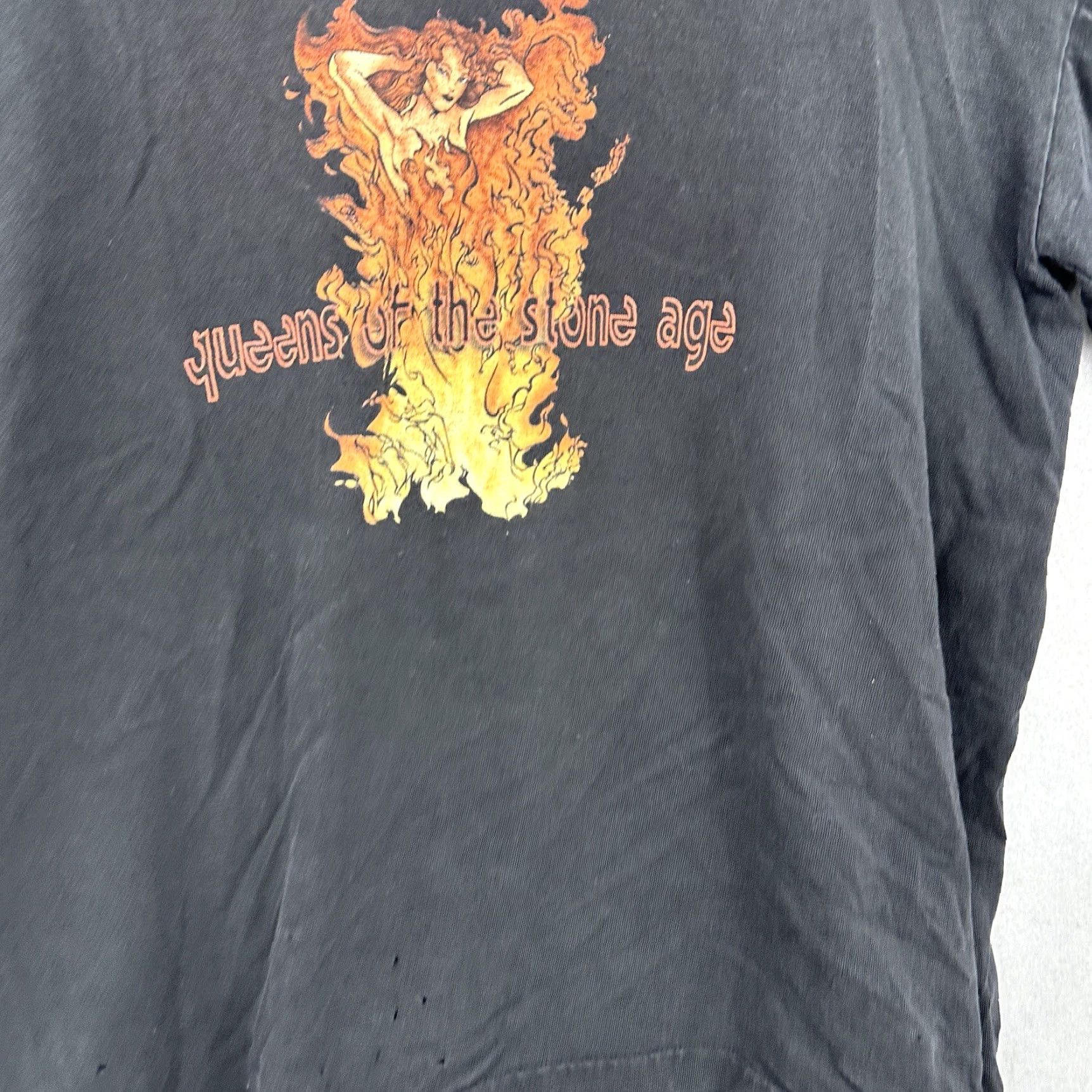 Vintage VTG Giants Queens Of The Stone Age Shirt Mens L 1990s Black Graphic Tee Grunge Giant Size US L / EU 52-54 / 3 - 3 Thumbnail