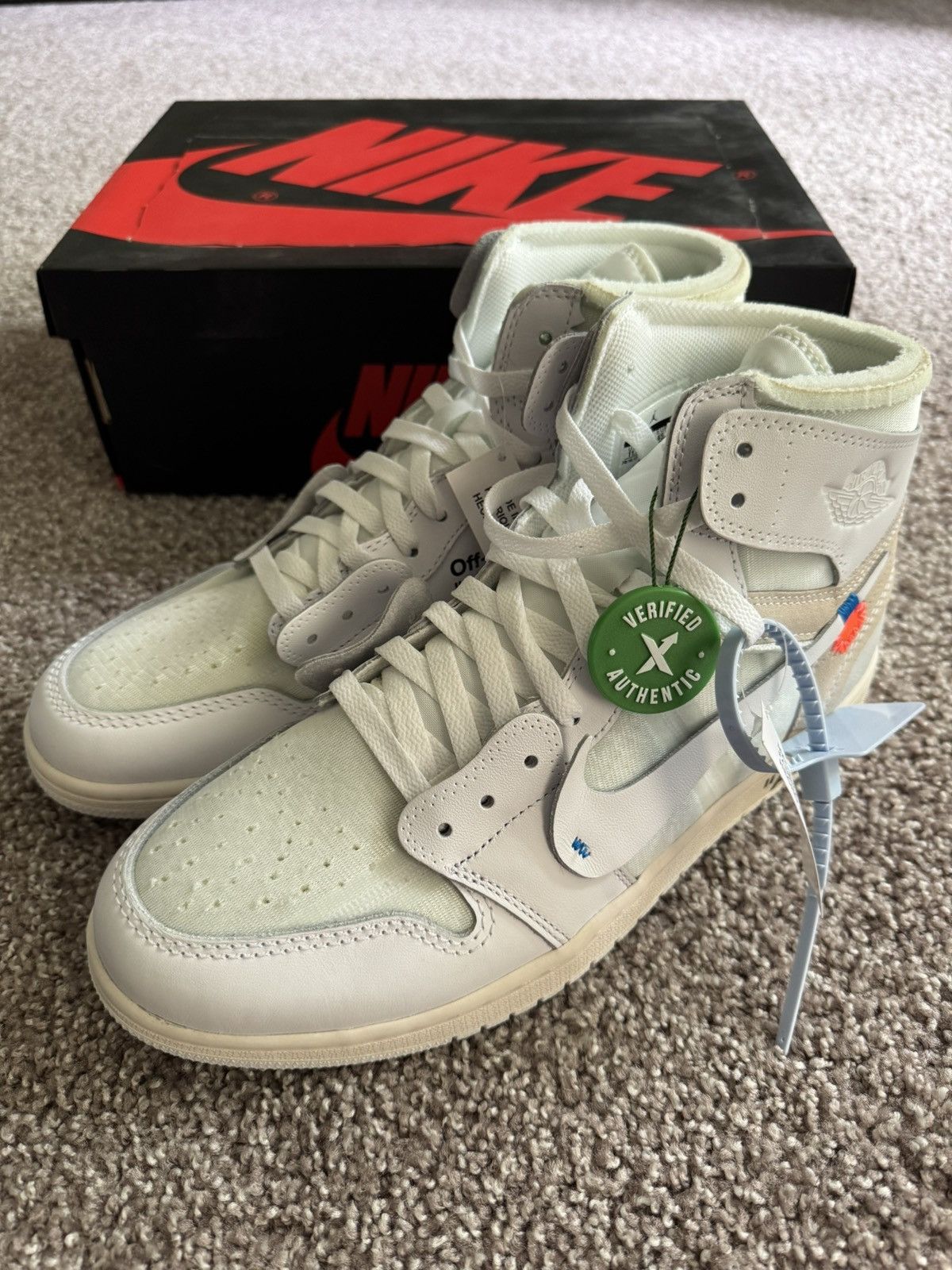 Jordan Brand × Off-White Off-White x Air Jordan 1 Euro **SOLD** Size US 11.5 / EU 44-45 - 1 Thumbnail