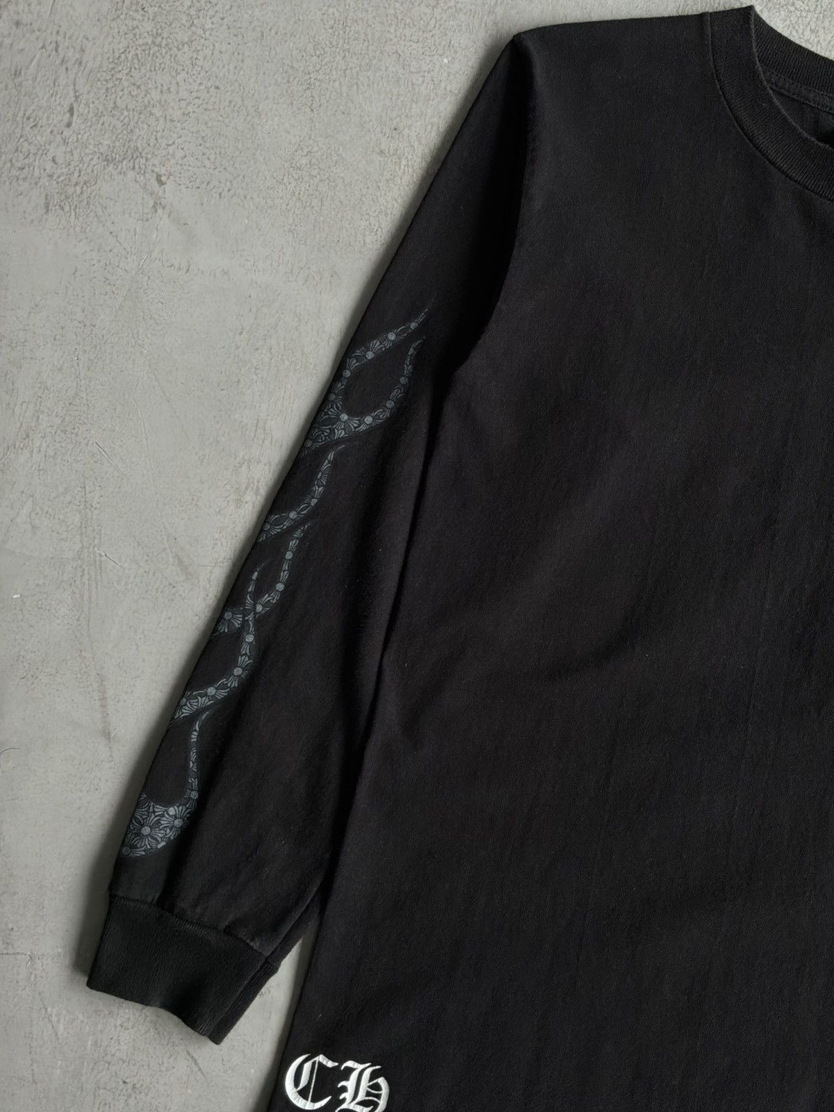 Chrome Hearts Rare 90s - Flame Monogram Sleeve Longsleeves Size US S / EU 44-46 / 1 - 5 Thumbnail