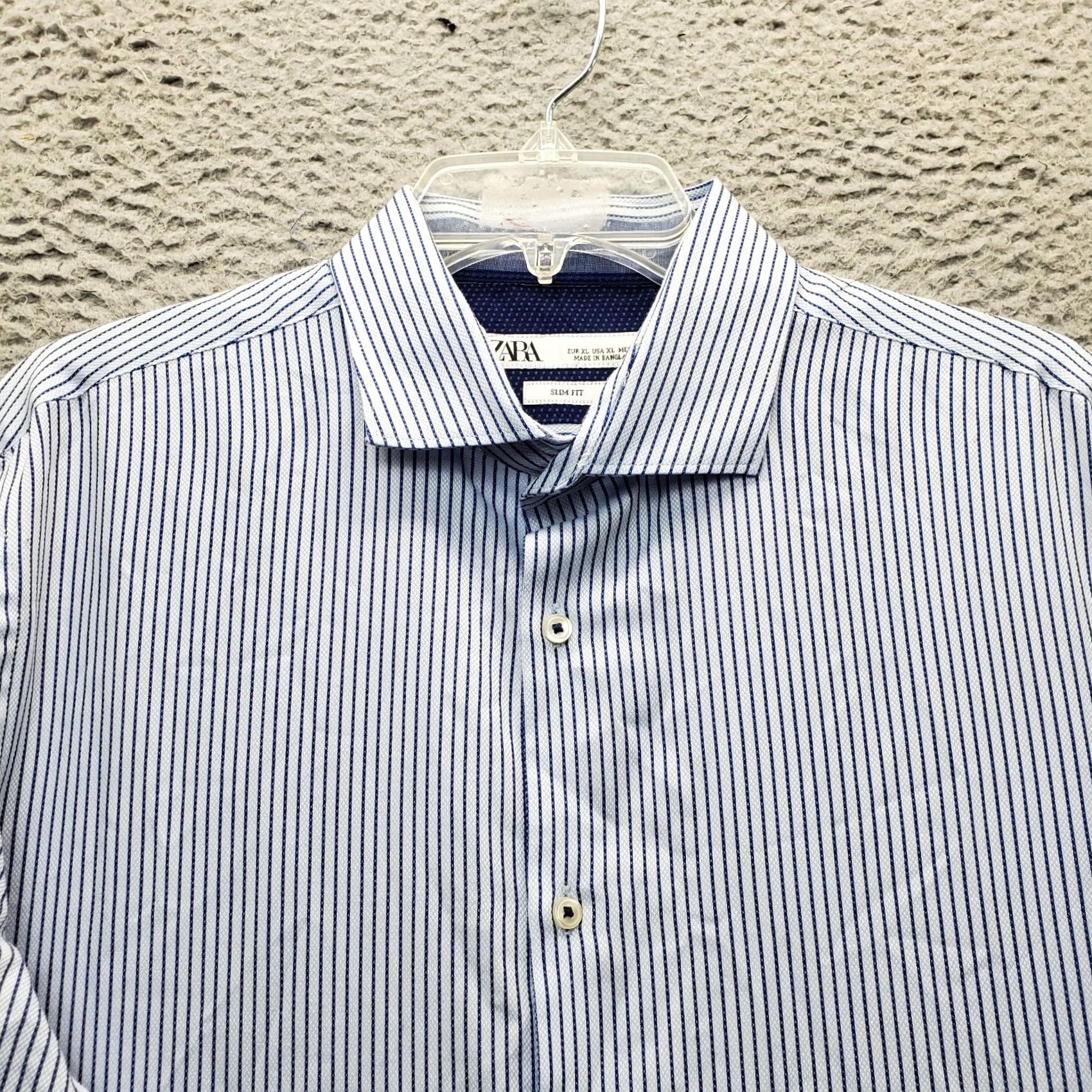 Zara Zara Shirt Mens XL Multicolor Pinstripe Slim Fit Long Sleeve Button Up Size US XL / EU 56 / 4 - 5 Thumbnail