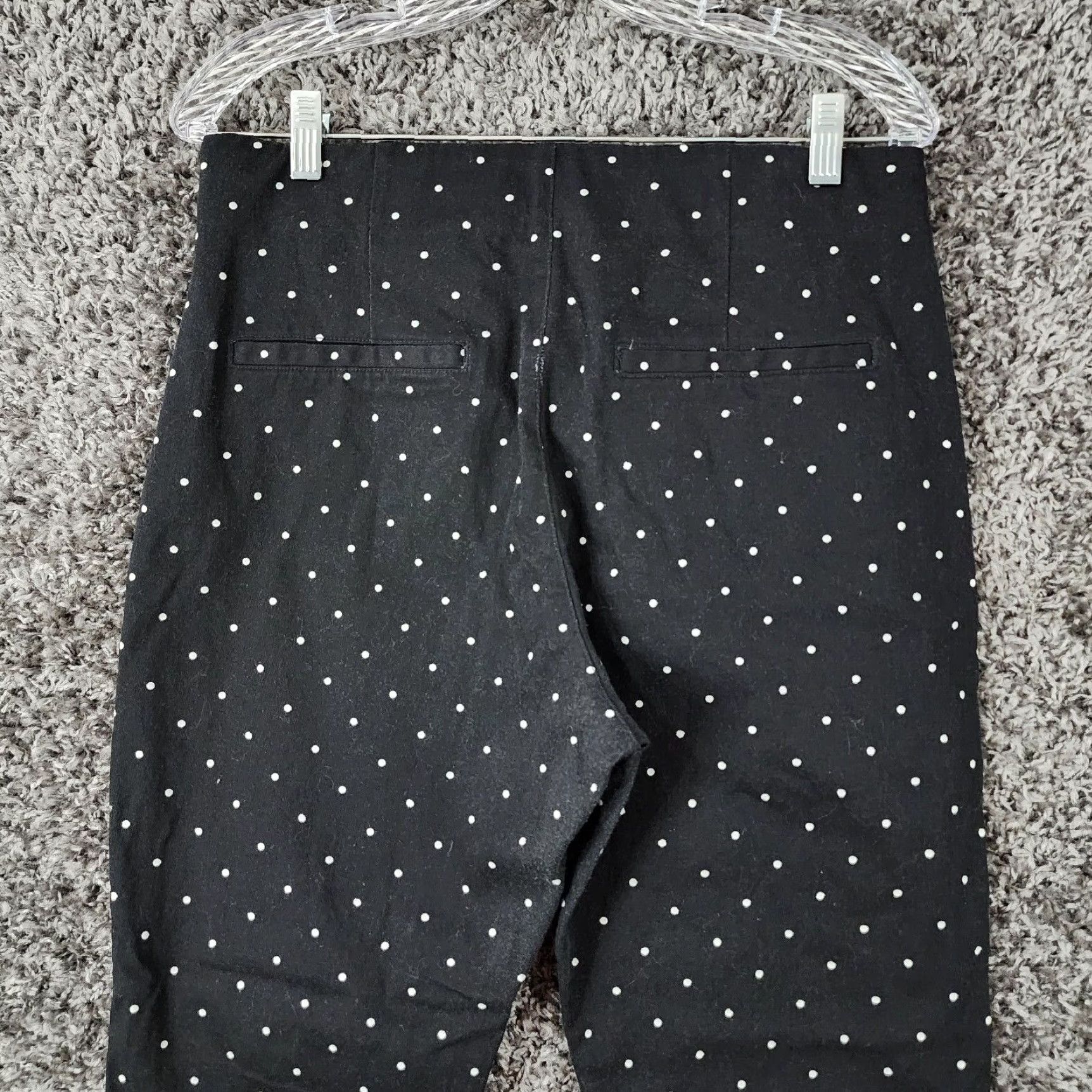 Old Navy Old Navy Dress Pants Womens Black Polka Dot Side Zip Elastic Waist Size 12 Size 34" / US 12 / IT 48 - 8 Thumbnail