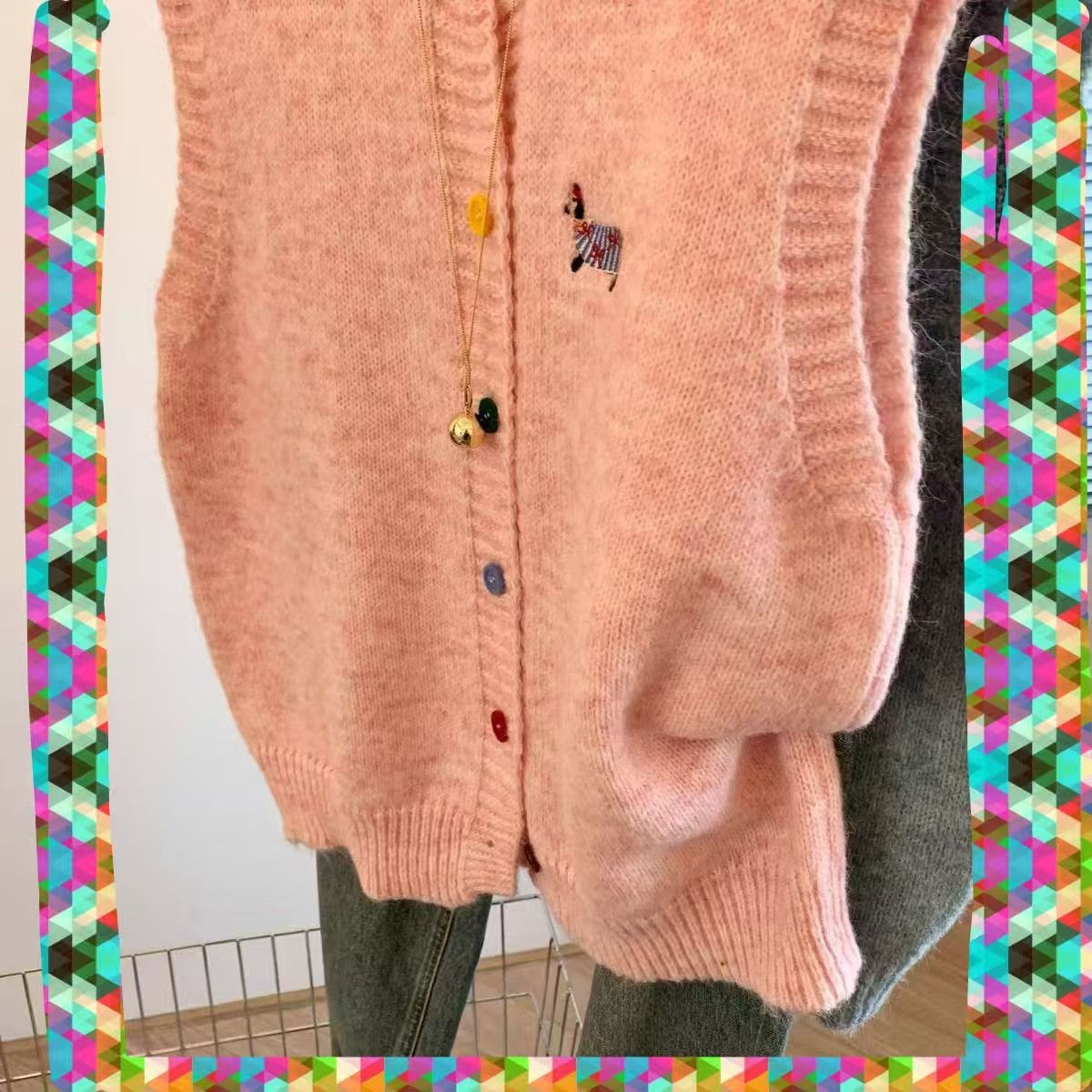 Vintage Streetwear oversized printed cardigan jumper Size M / US 6-8 / IT 42-44 - 4 Thumbnail