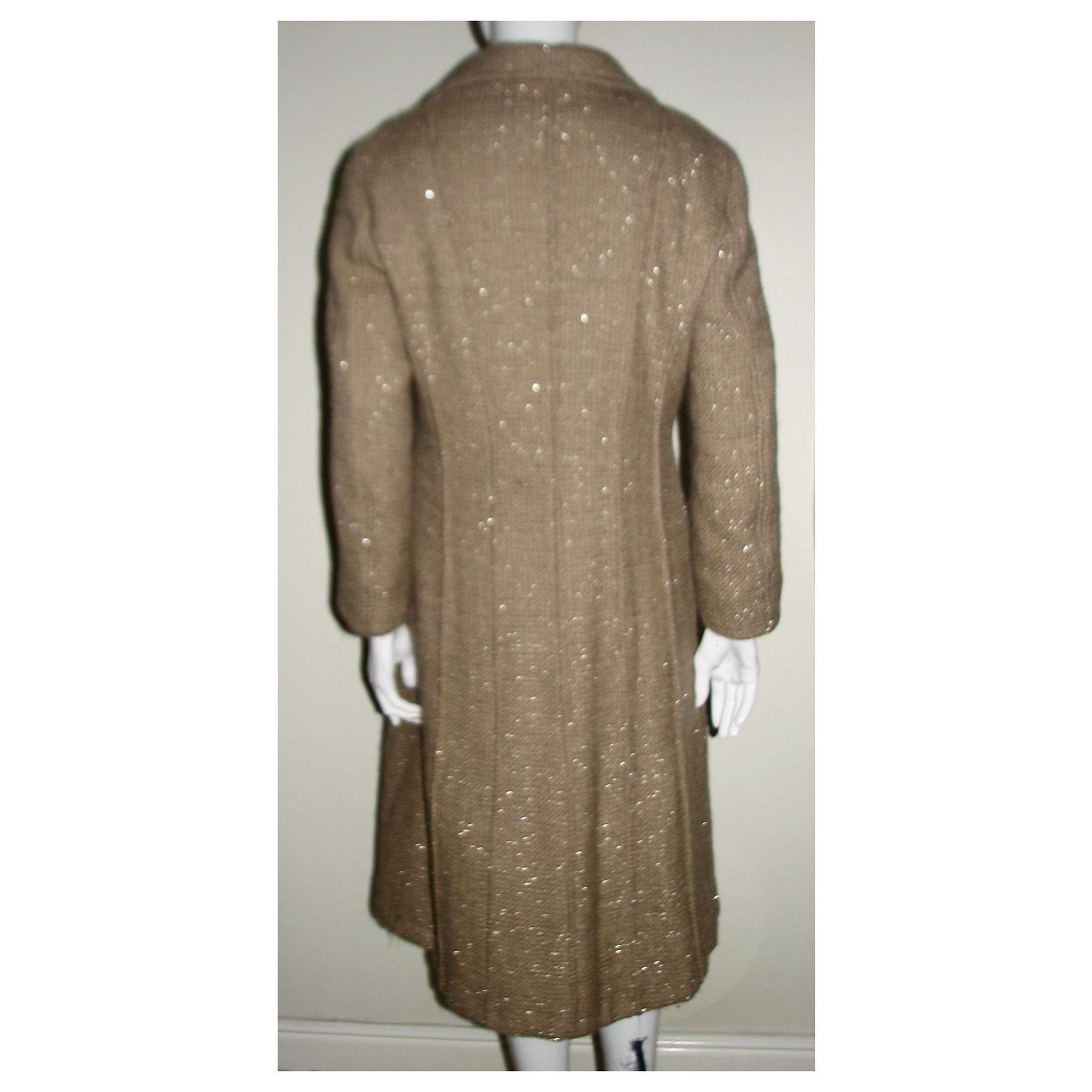 Alberta Ferretti Gold shimmering Alberta Ferretti wool coat Size M / US 6-8 / IT 42-44 - 7 Thumbnail
