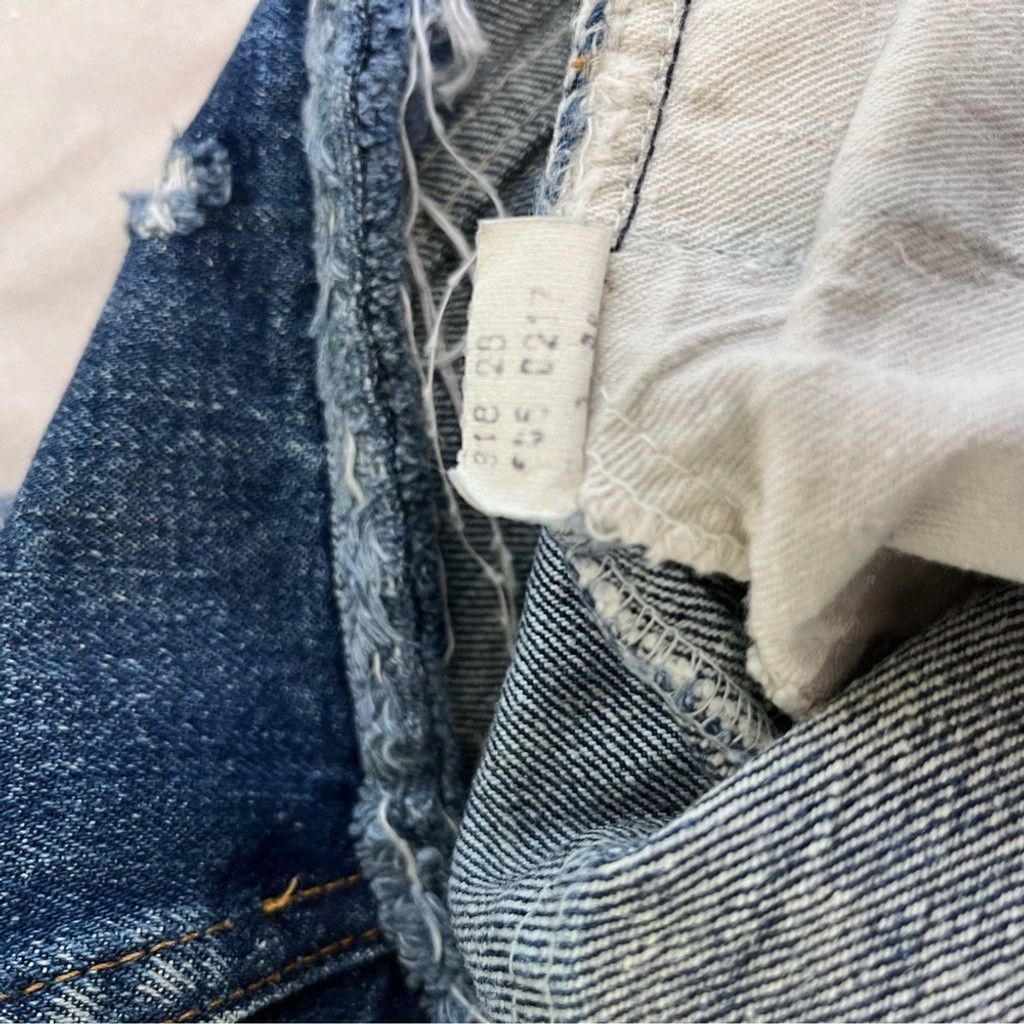 Levi's 818 Levi Denim Blue Women's Shorts vintage Size 29" - 4 Thumbnail
