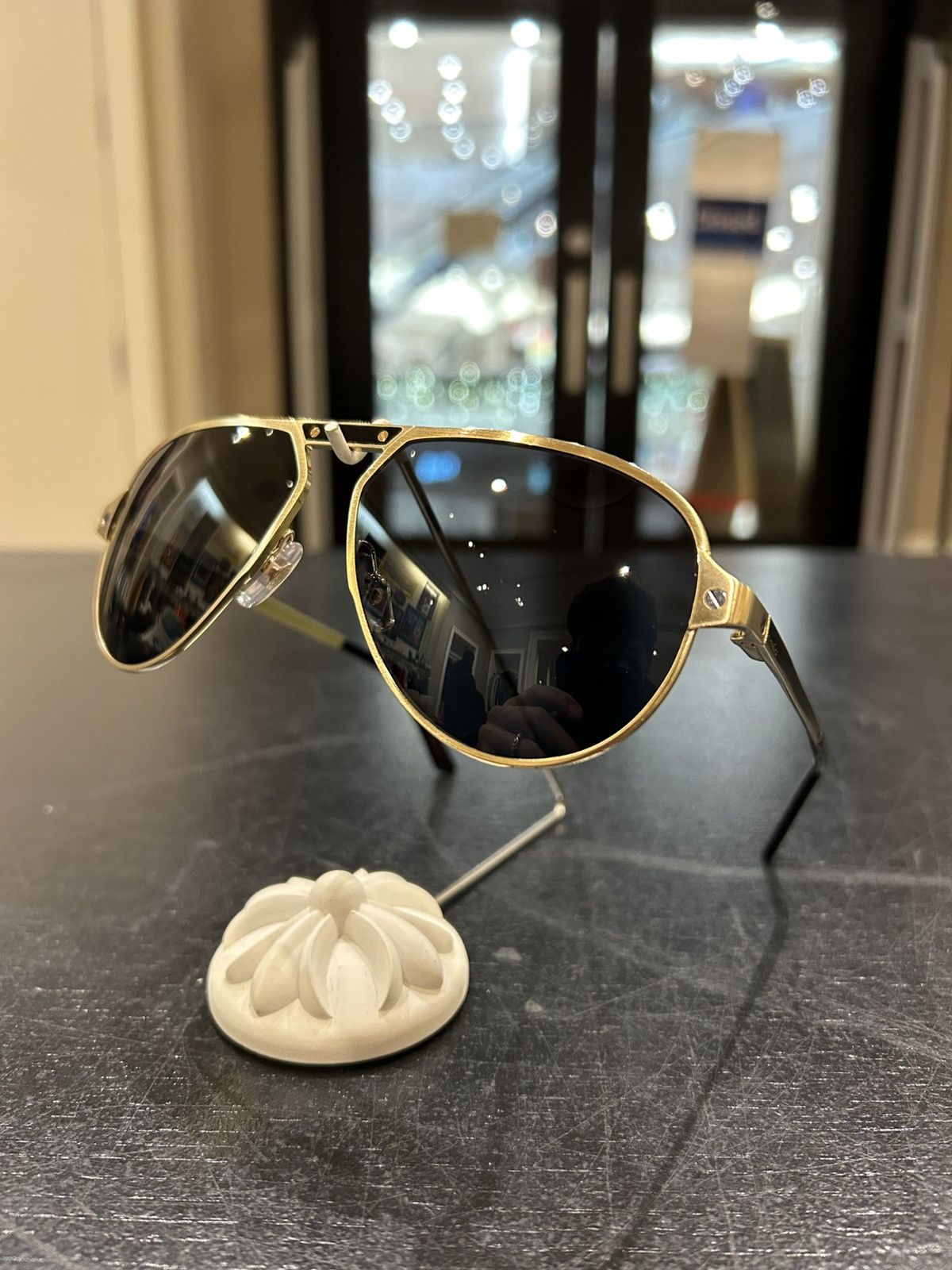 Cartier Cartier Santos de Cartier Aviator Sunglasses Size ONE SIZE - 1 Thumbnail