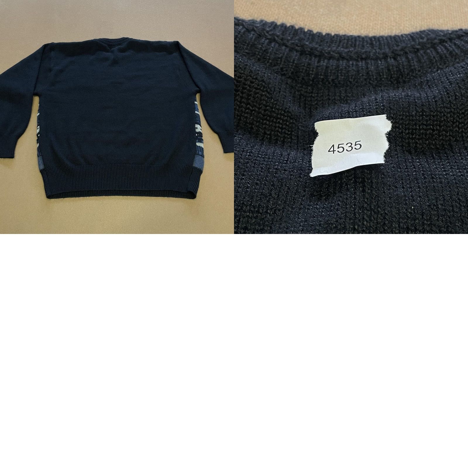 Vintage VINTAGE Curiosity's Staff Mens Sweater Geometric Pattern Wool Blend Pullover Blue Crew Neck M Size US M / EU 48-50 / 2 - 8 Thumbnail
