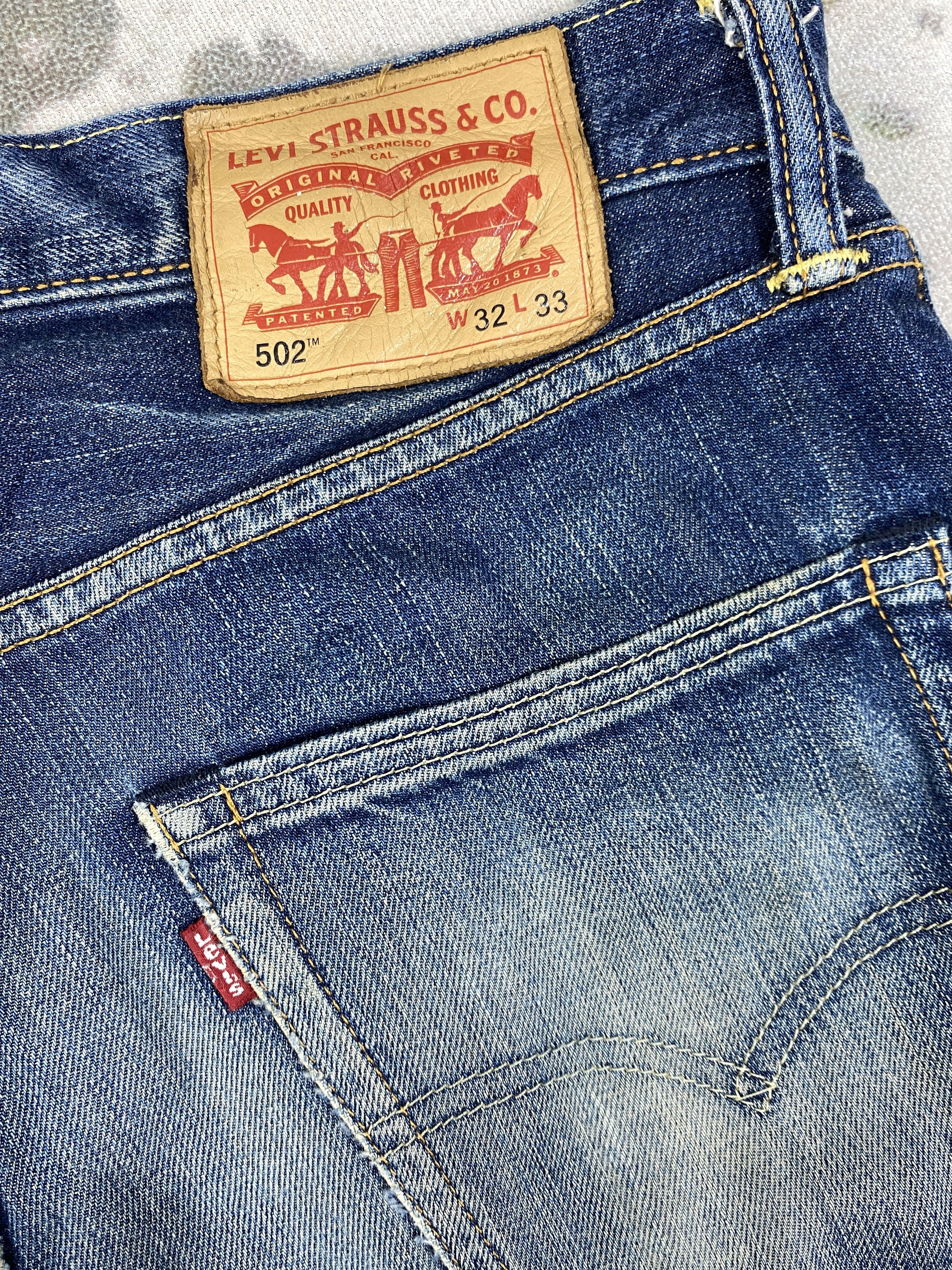 Japanese Brand Distressed Blue Levi's 502 Jeans 34x28.5 Denim -SJ157 Size US 34 / EU 50 - 14 Thumbnail