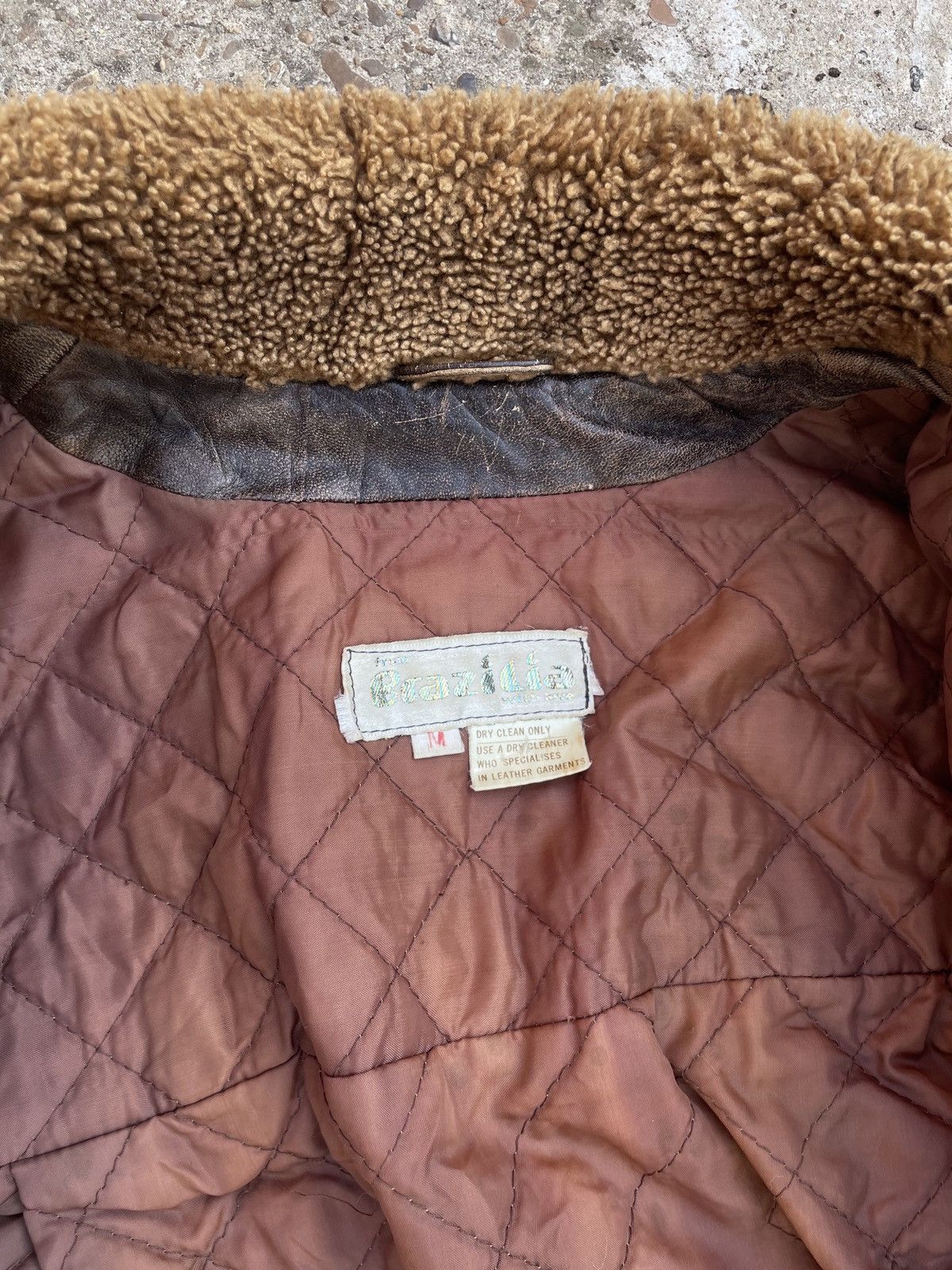 Other Vintage Brown Leather Aviator Bomber Jacket Size US L / EU 52-54 / 3 - 12 Thumbnail