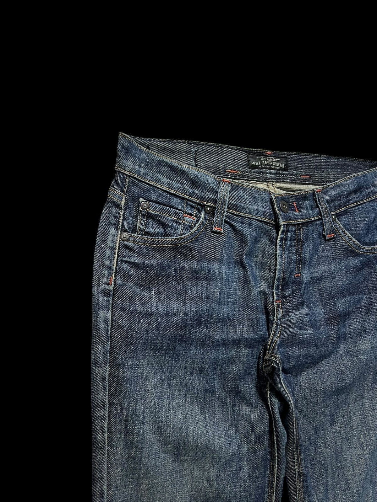 Japanese Brand × Vintage 💥Flare💥Vintage 90’s Style Dry Age Washed Jeans Size US 29 - 4 Thumbnail