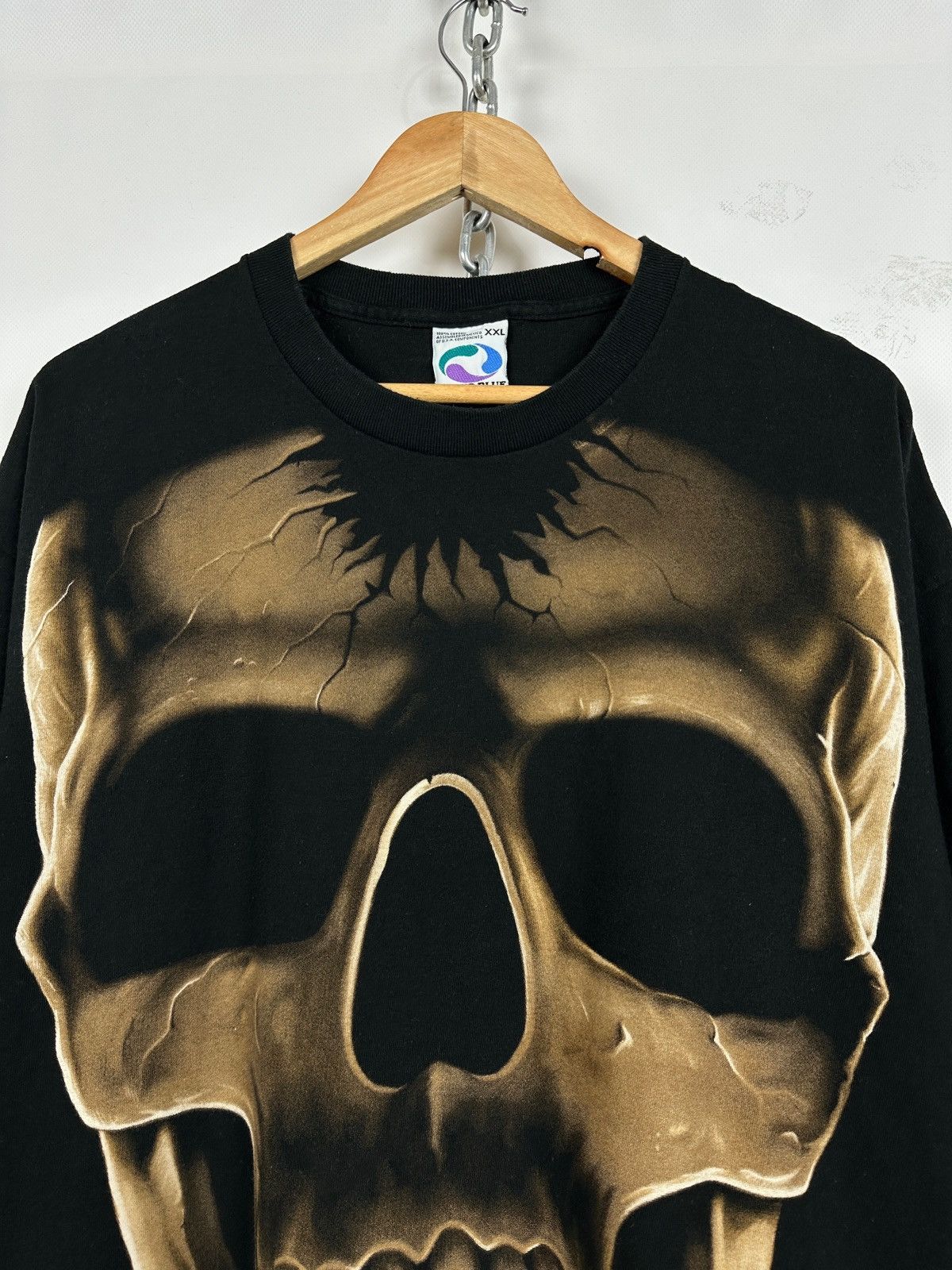 Liquid Blue 1999 Vintage Liquid Blue Skull All Over Print T-Shirt Size US XXL / EU 58 / 5 - 7 Thumbnail