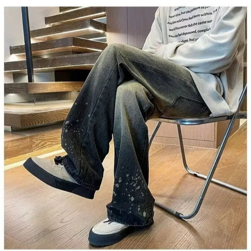 Japanese Brand × Jean Retro loose wide leg slightly flared jeans Size US 32 / EU 48 - 6 Thumbnail
