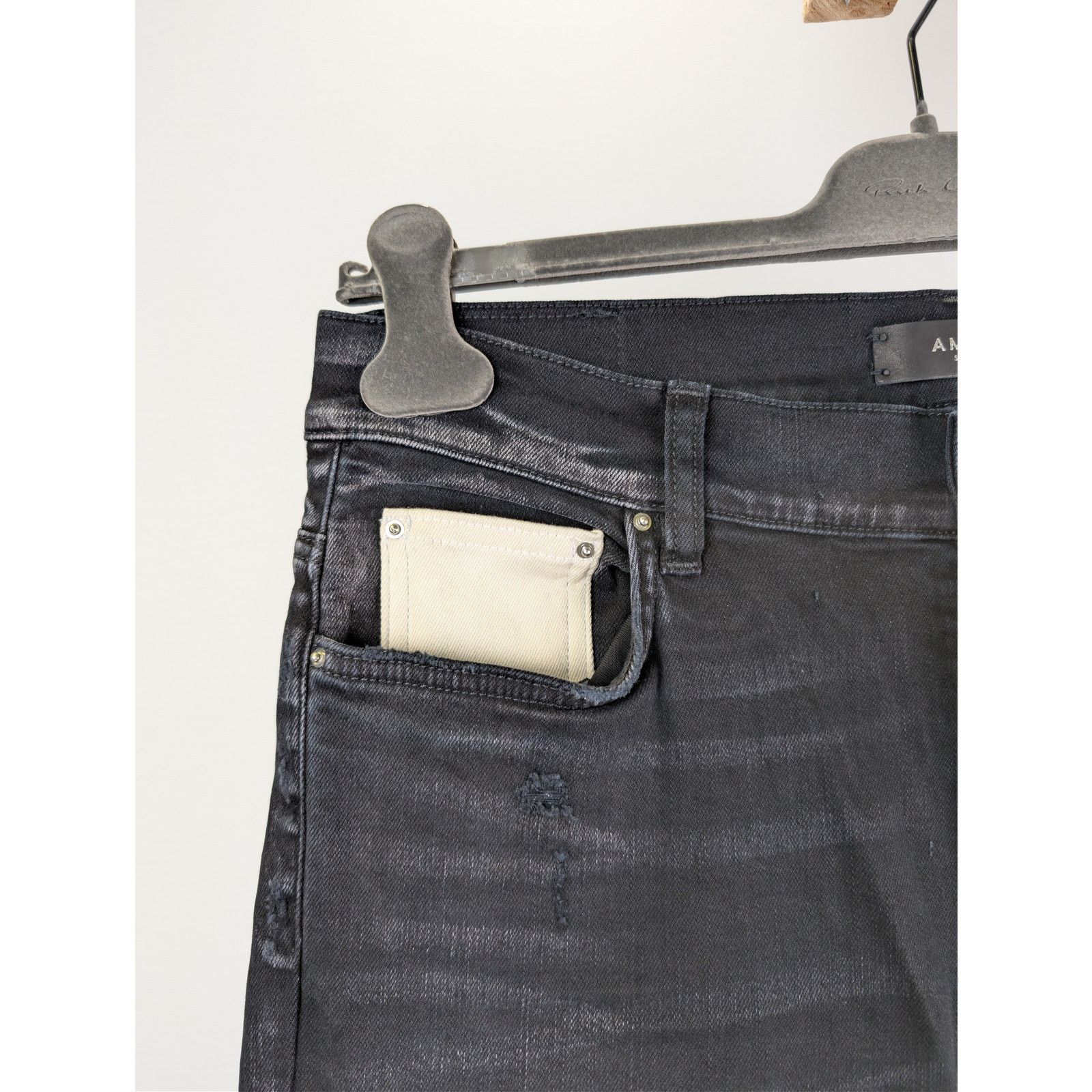 Amiri o1rshd1 Wes Lang Reaper Logo Jean in Aged Black 40 Size US 40 / EU 56 - 6 Thumbnail