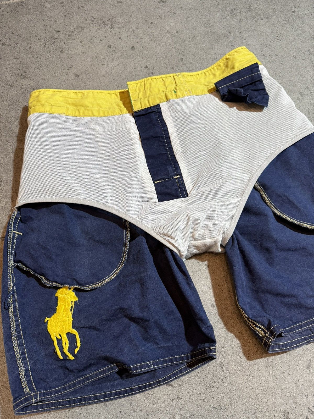 Polo Ralph Lauren × Vintage Vintage 90s Polo Ralph Lauren Swimming Shorts big logo Size US 30 / EU 46 - 13 Thumbnail