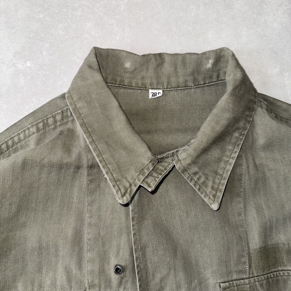 Vintage True Vintage 40s US ARMY P43 HBT Shirt World War II Era Size US L / EU 52-54 / 3 - 4 Thumbnail