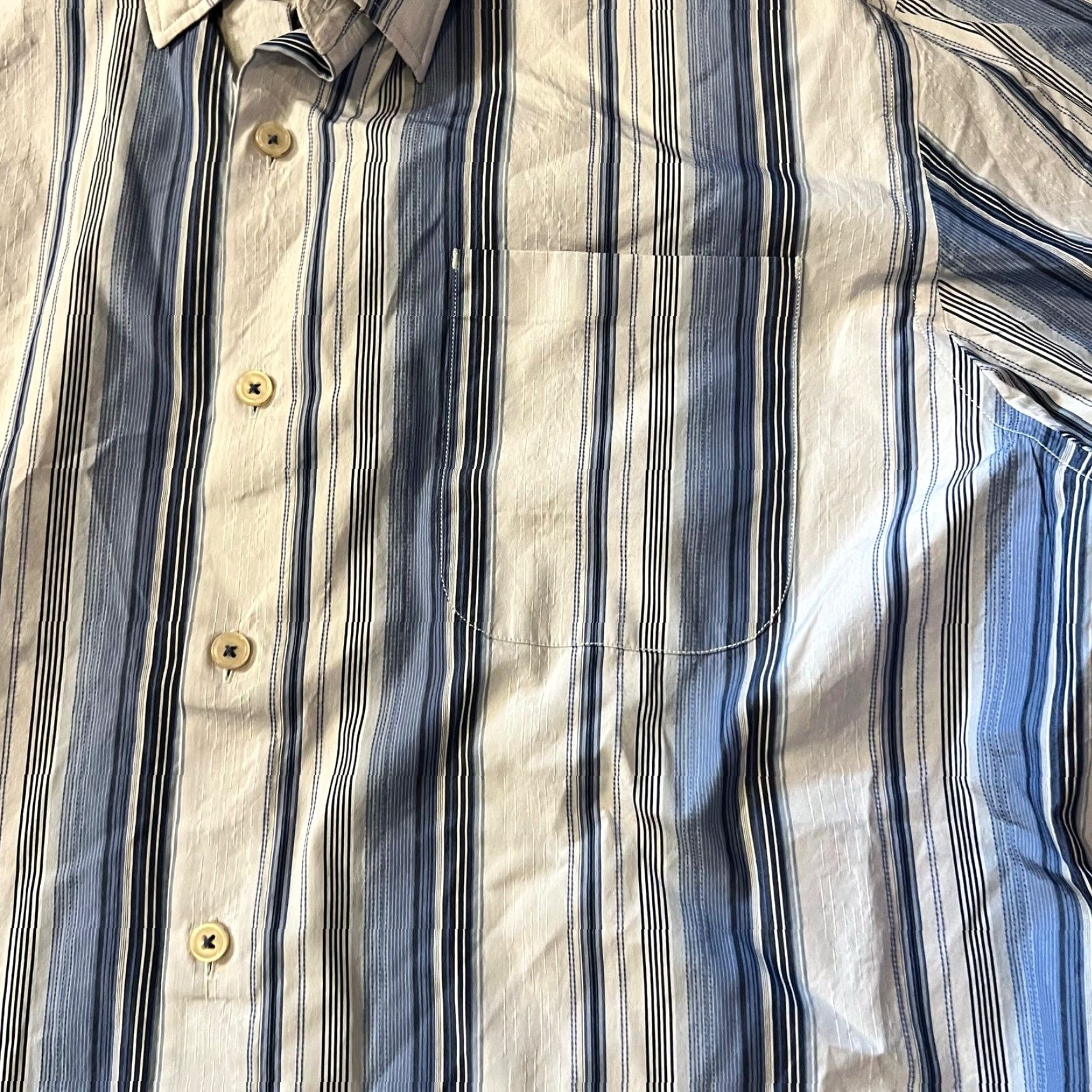 Tommy Bahama Tommy Bahama Shirt Mens XL Silk Blend Long Sleeve Button Up Blue White Size US XL / EU 56 / 4 - 2 Thumbnail