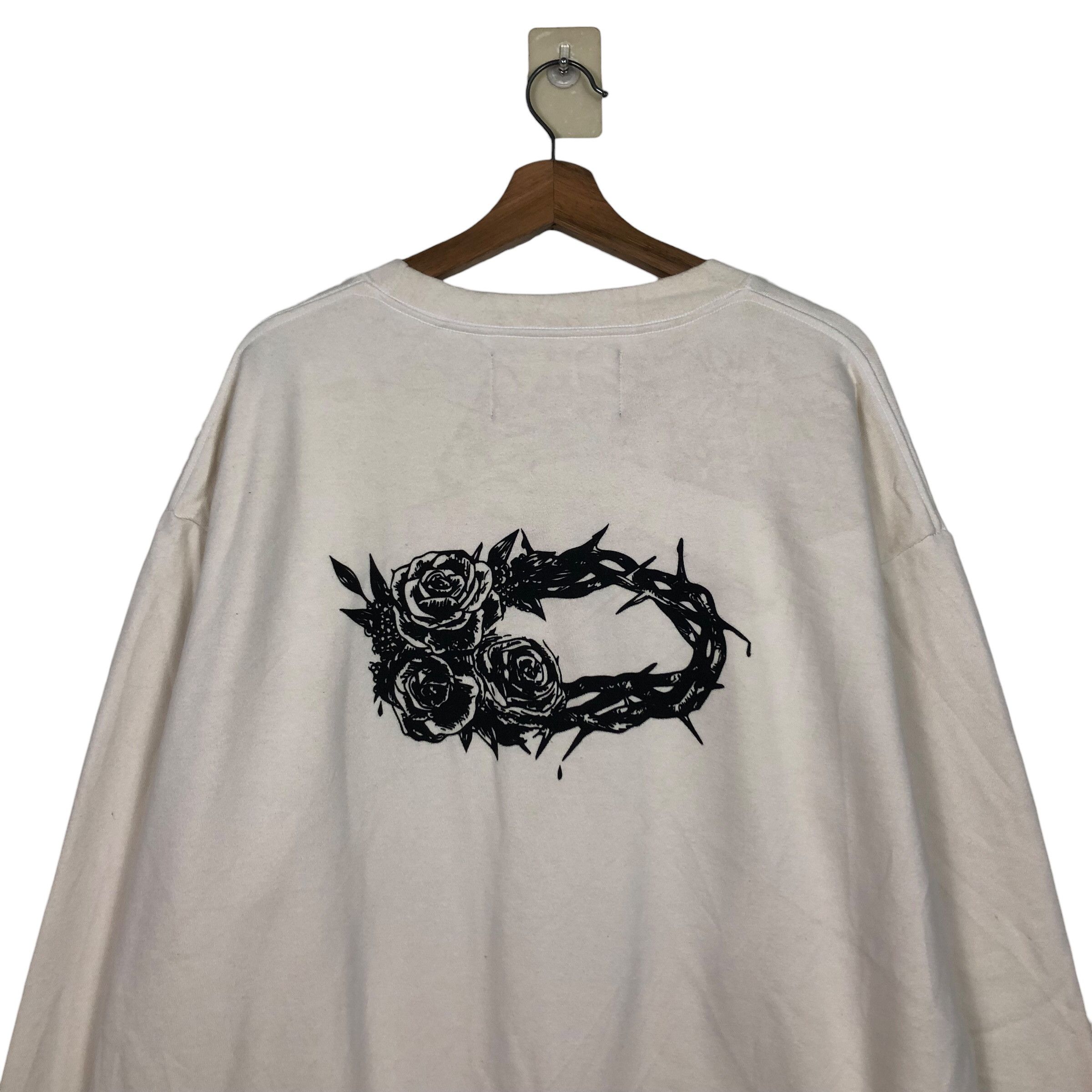 Japanese Brand 📌Vintage Sweatshirt Labour Of Love Big Logo Flower Design Size US L / EU 52-54 / 3 - 10 Thumbnail