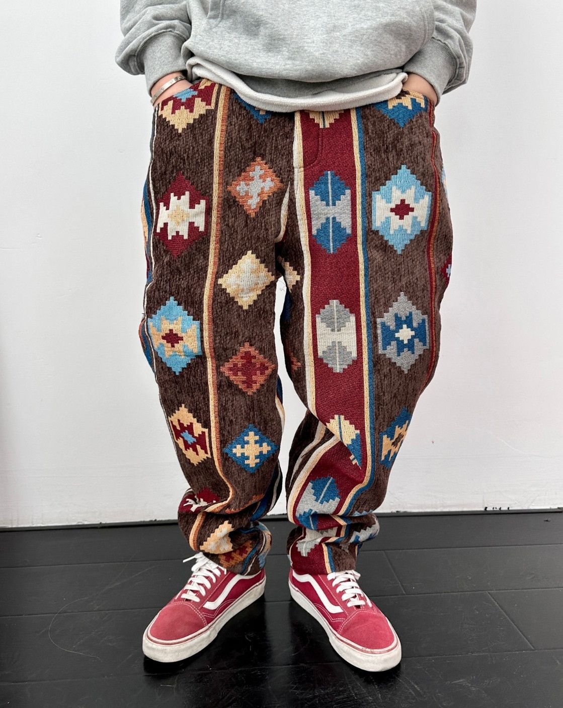 Designer × Japanese Brand American Streetwear Geometric Pattern Casual Pant Size US 34 / EU 50 - 1 Thumbnail