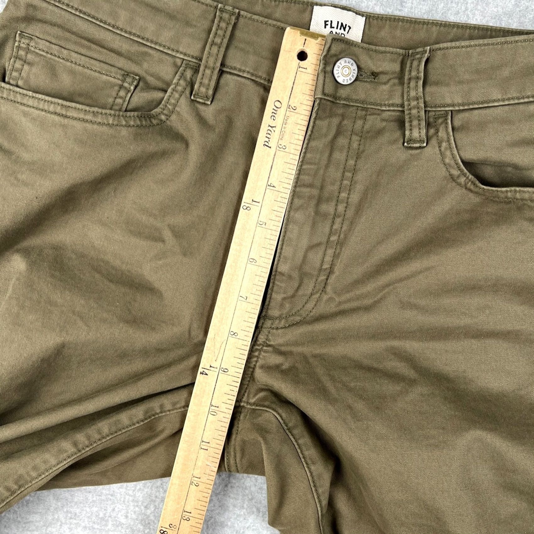 Flint And Tinder Flint & Tinder Slim Fit 365 Pants Stretch Chino Green Huckberry 31x30 Mens Size US 31 - 7 Thumbnail