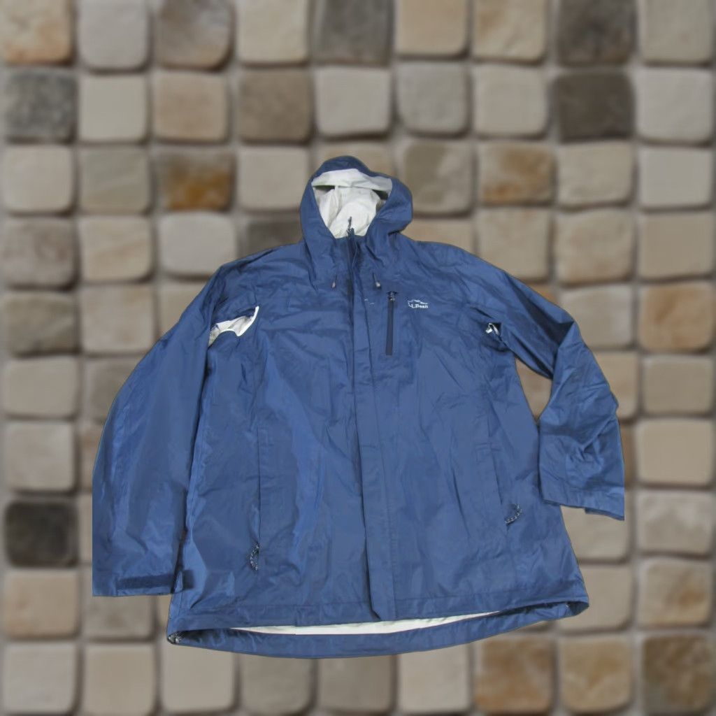 Vintage L.L. Bean Jacket Mens Medium Tall Trail Model Rain Jacket Blue Rips Size US M / EU 48-50 / 2 - 1 Thumbnail