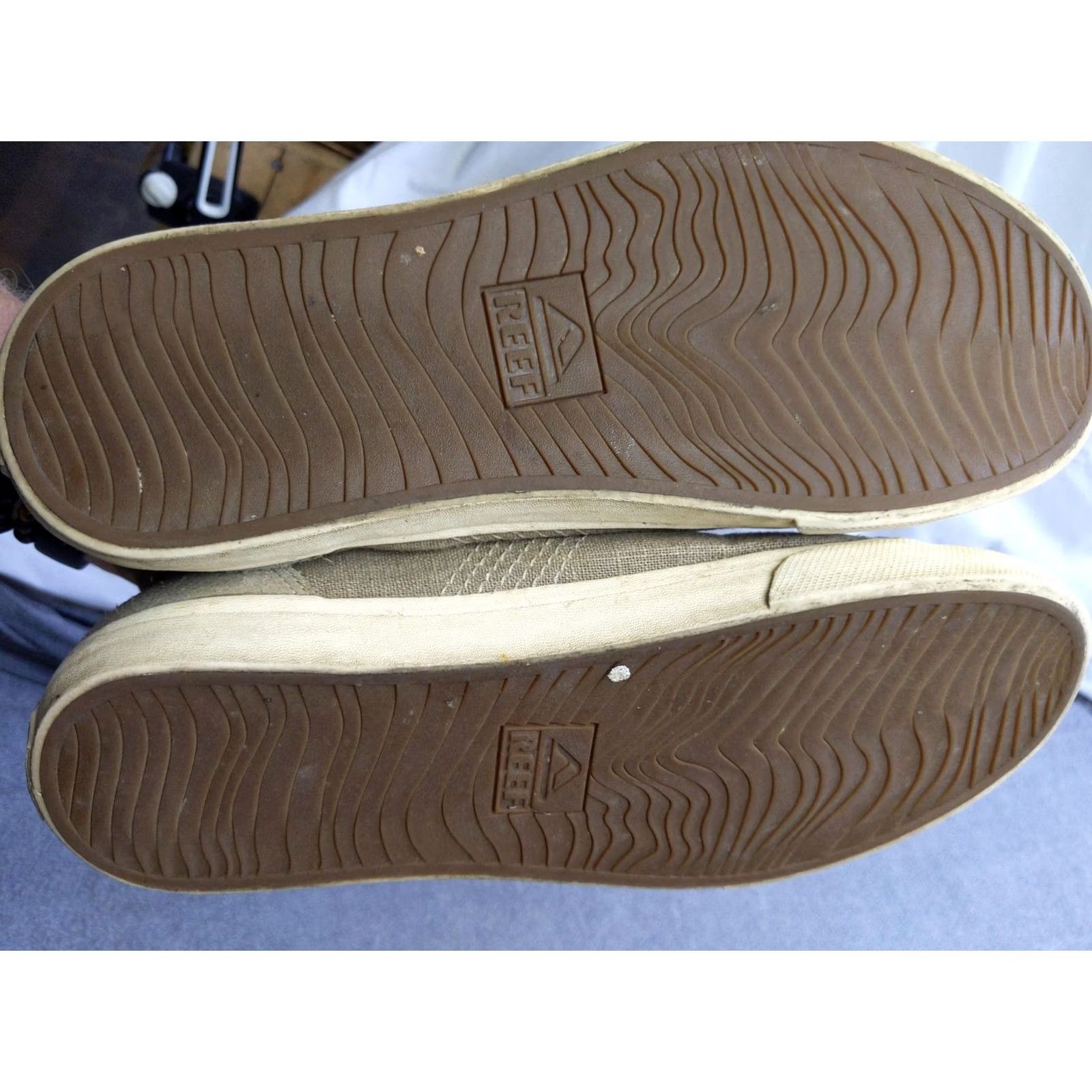REEF Reef Ridge Mid TX Shoes Mens Size 11 Beige Canvas Suede High Top Casual Sneakers Size US L / EU 52-54 / 3 - 6 Thumbnail