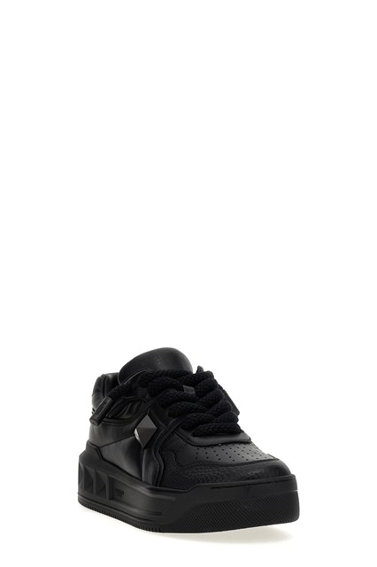VALENTINO GARAVANI One Stud XL Black Leather Sneakers New